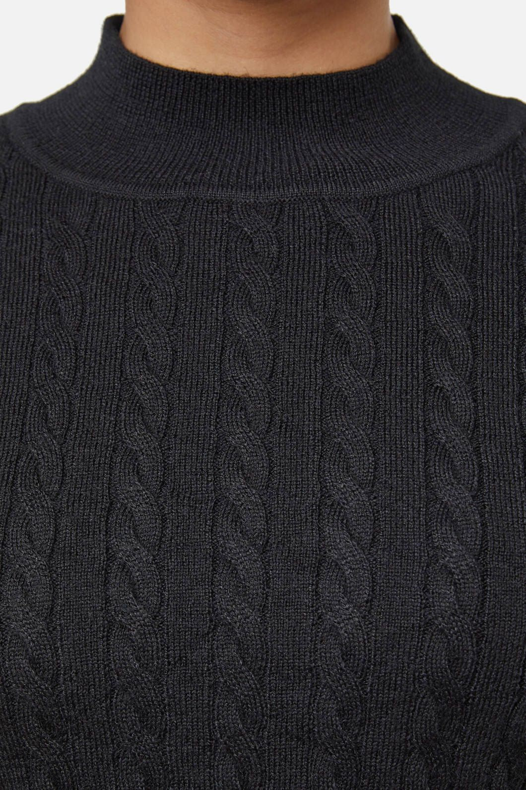 Cable Knit Mock Neck Top - Image 5