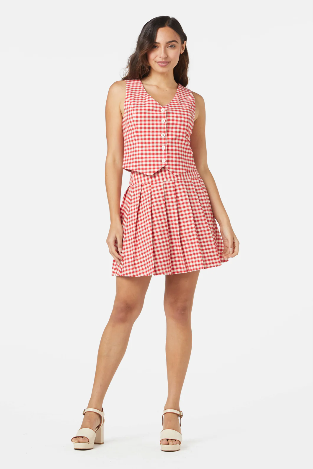 Callie Check Vest - Image 2