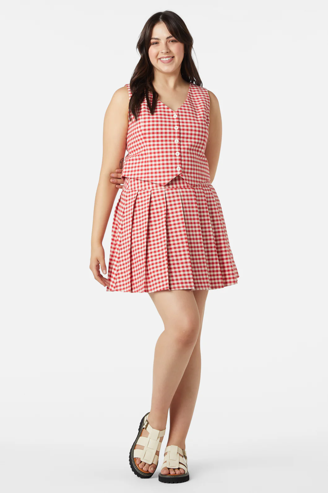 Callie Check Vest - Image 6