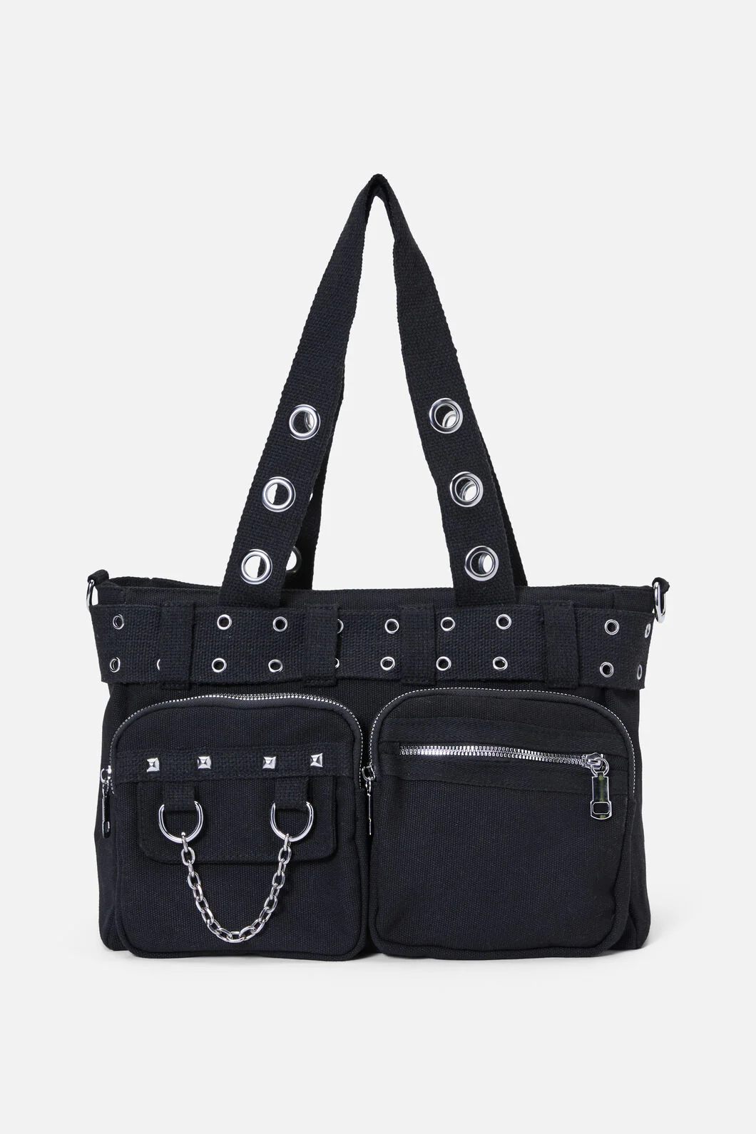 Canvas Stud Pocket Bag