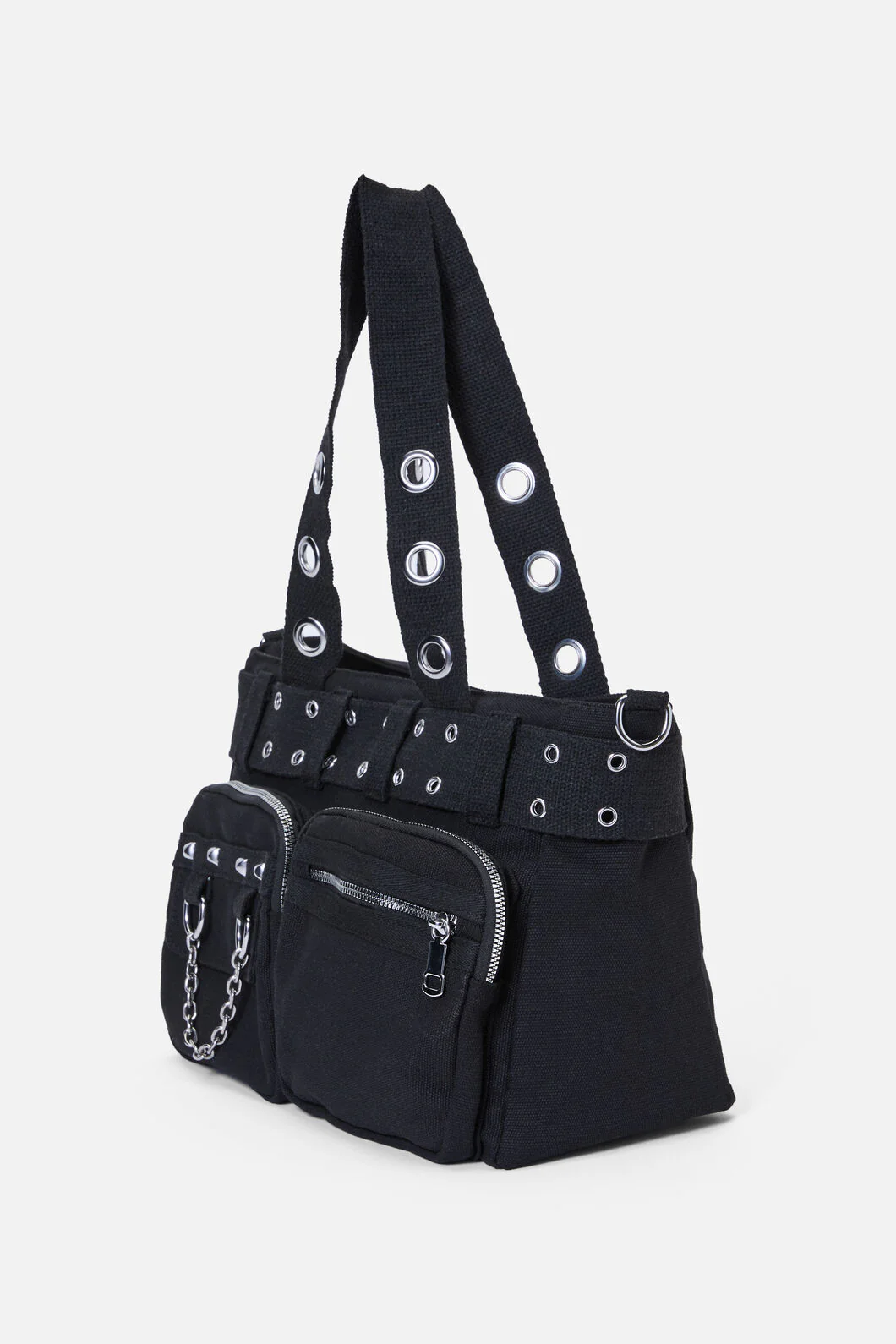 Canvas Stud Pocket Bag - Image 2