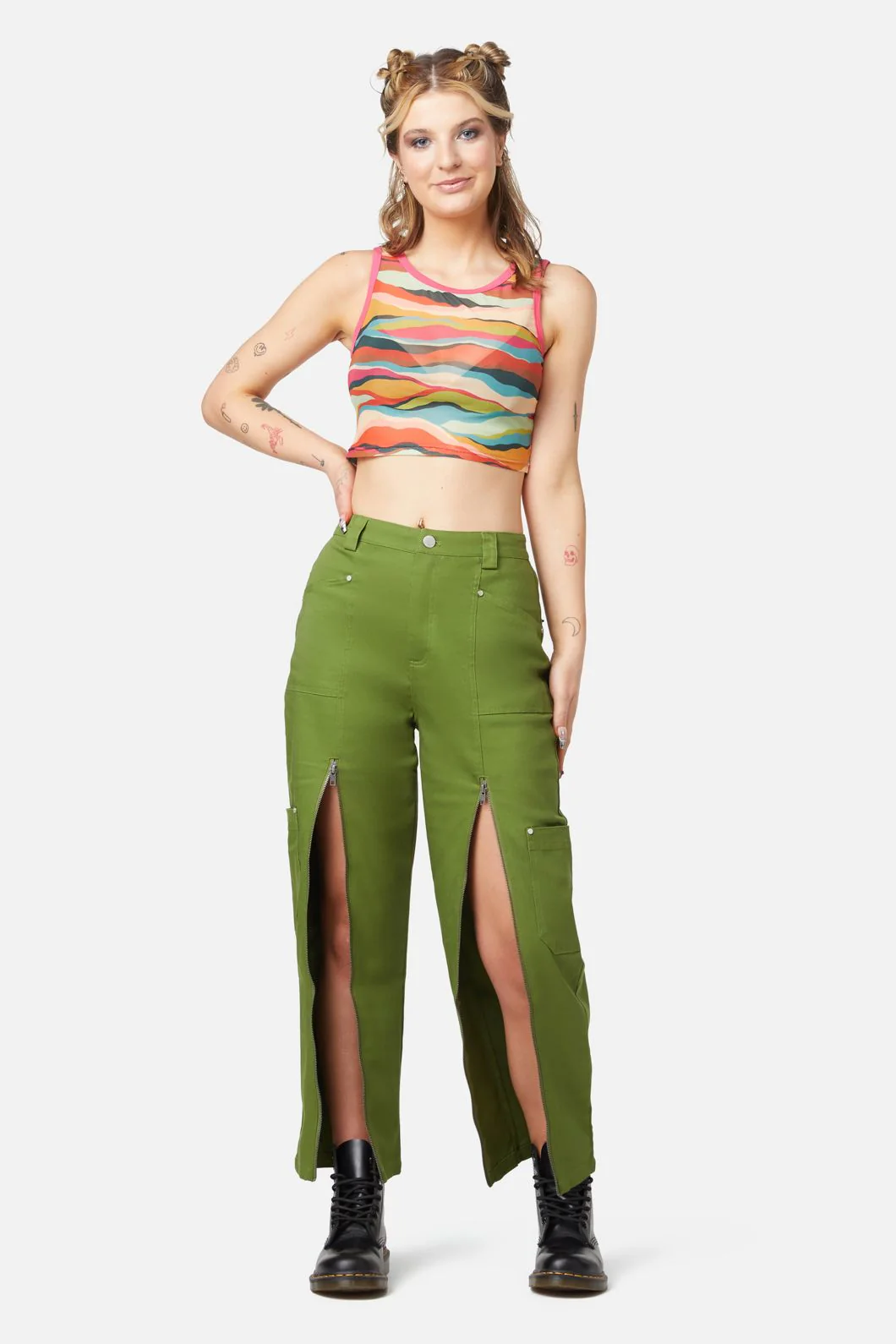 Cargo Drill Zipper Pants - Image 2