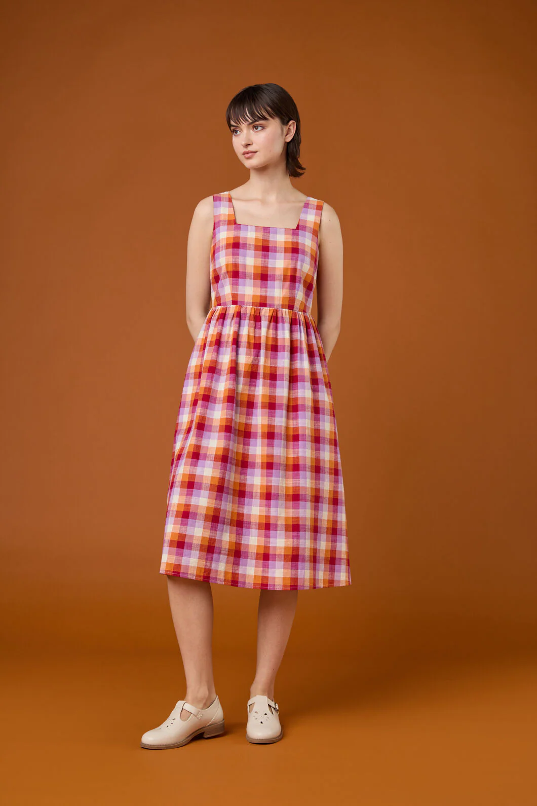 Cassie Check Midi Dress - Image 2