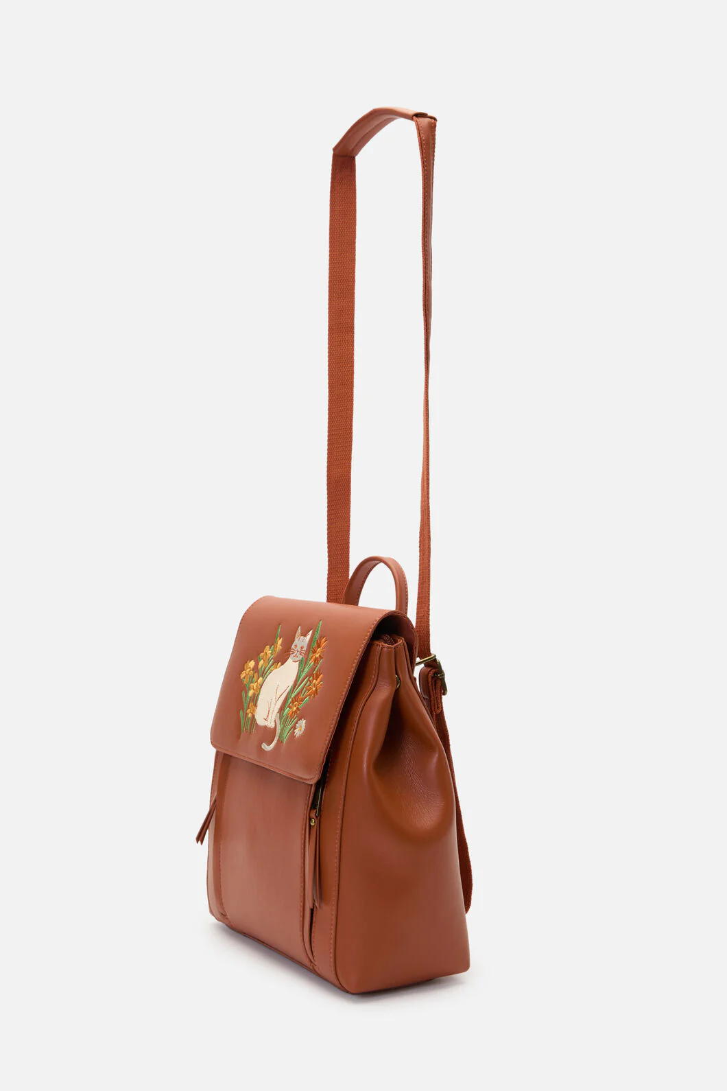 Cat & Flora Embroidery Backpack - Image 4