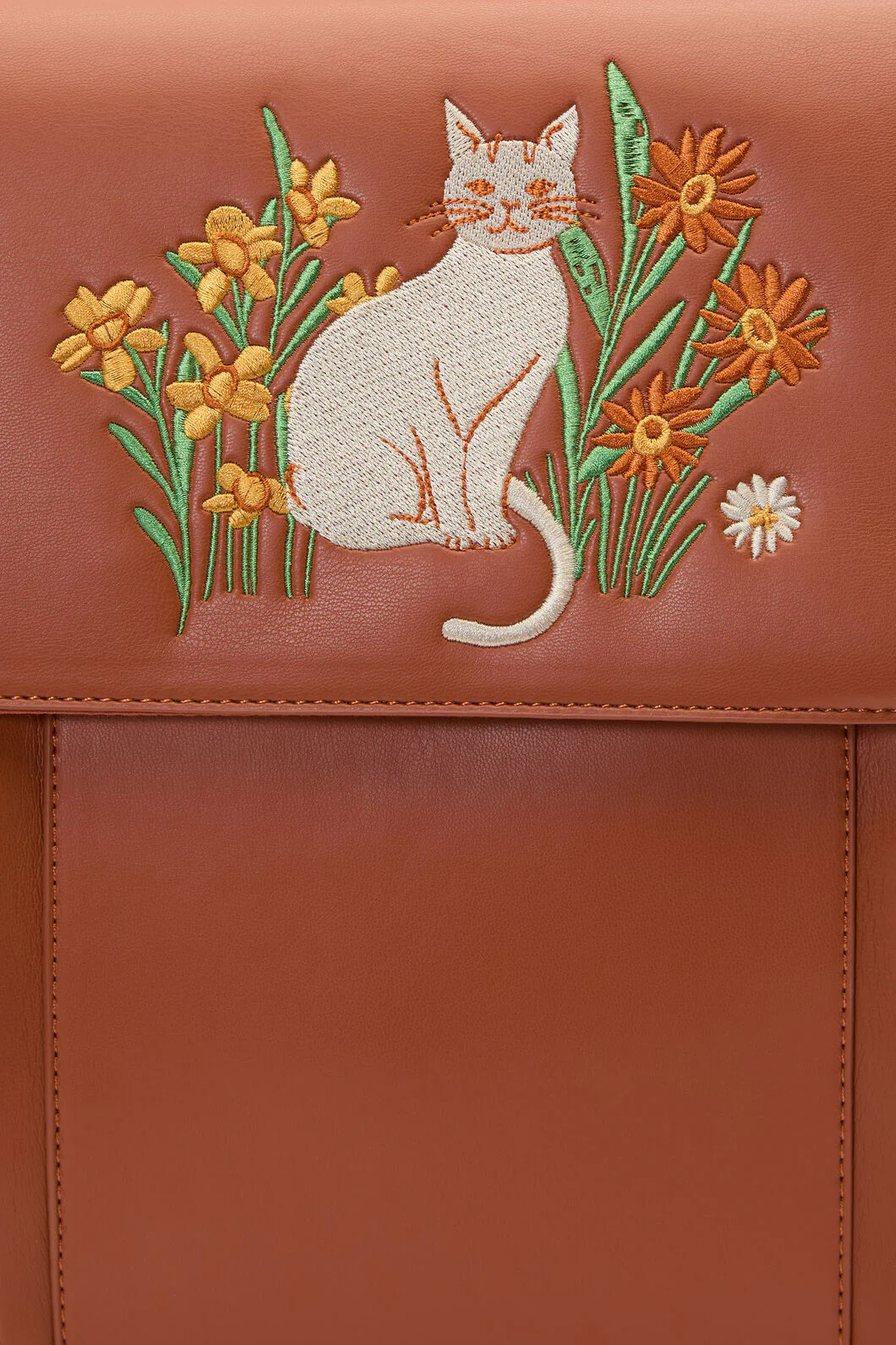 Cat & Flora Embroidery Backpack - Image 7
