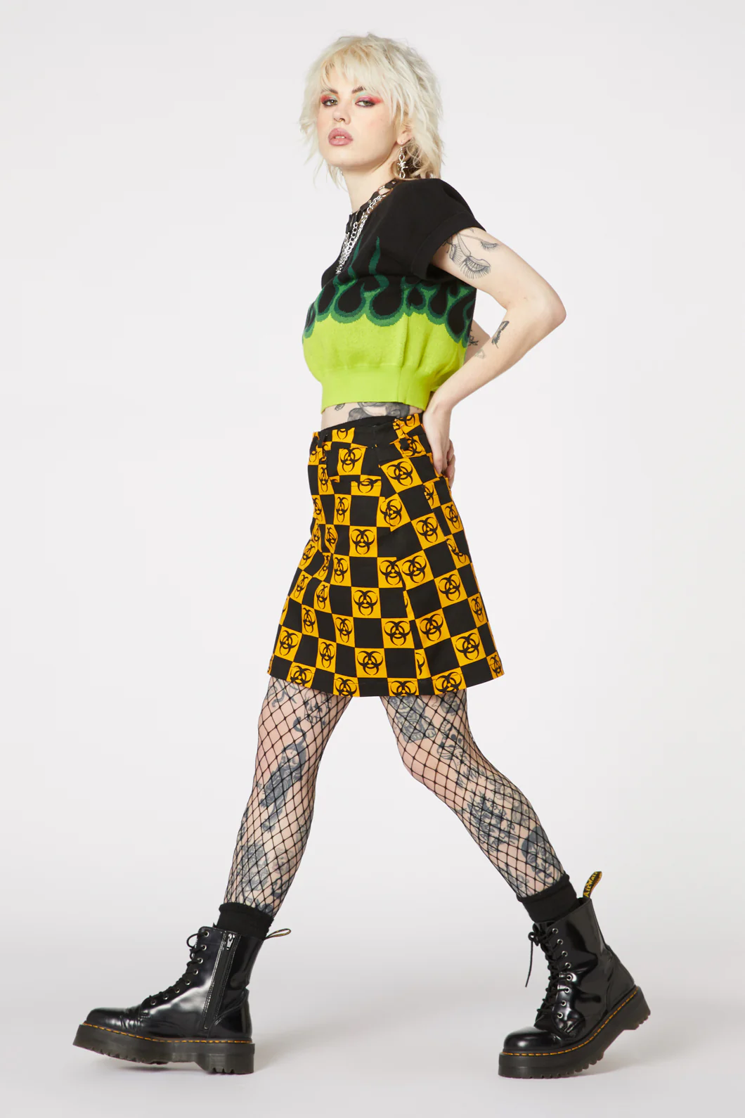 Check Biohazard Mini Skirt - Image 3
