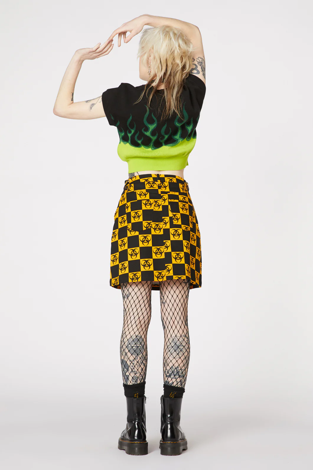 Check Biohazard Mini Skirt - Image 4