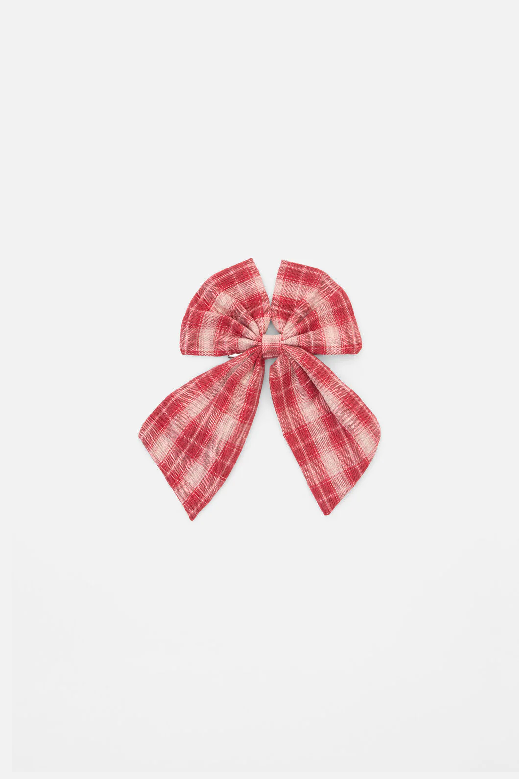 Check Bow Slide Hair Clip - Image 2