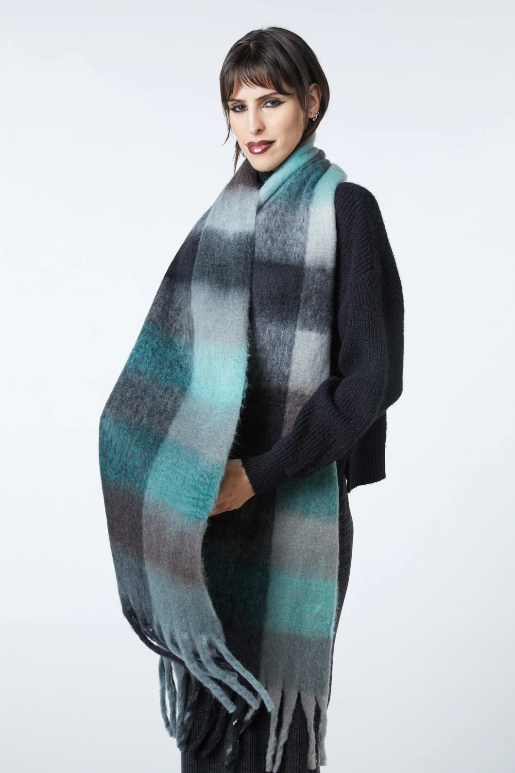 Check Soft Scarf - Image 4