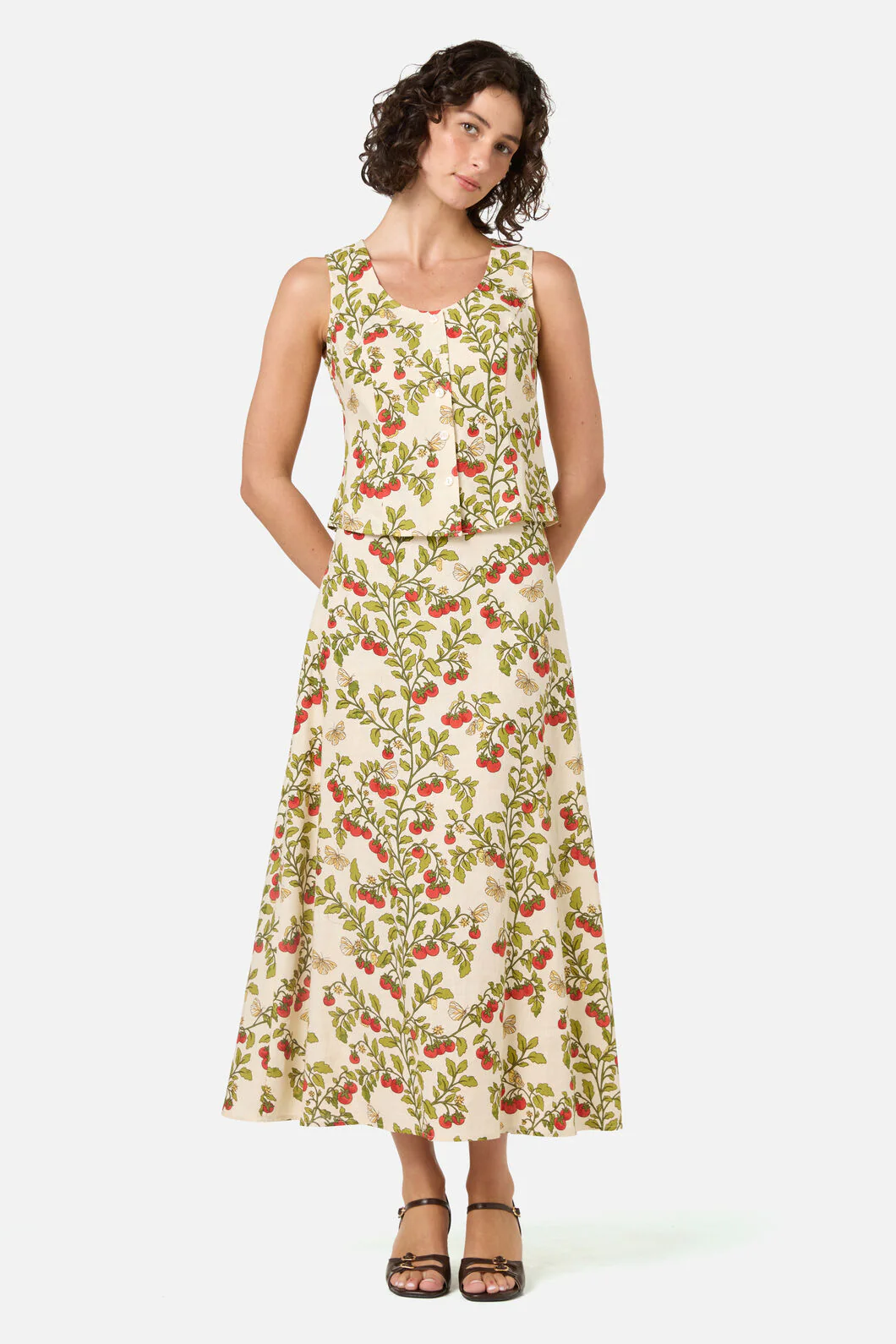 Cherry Tomatoes Midi Skirt - Image 5