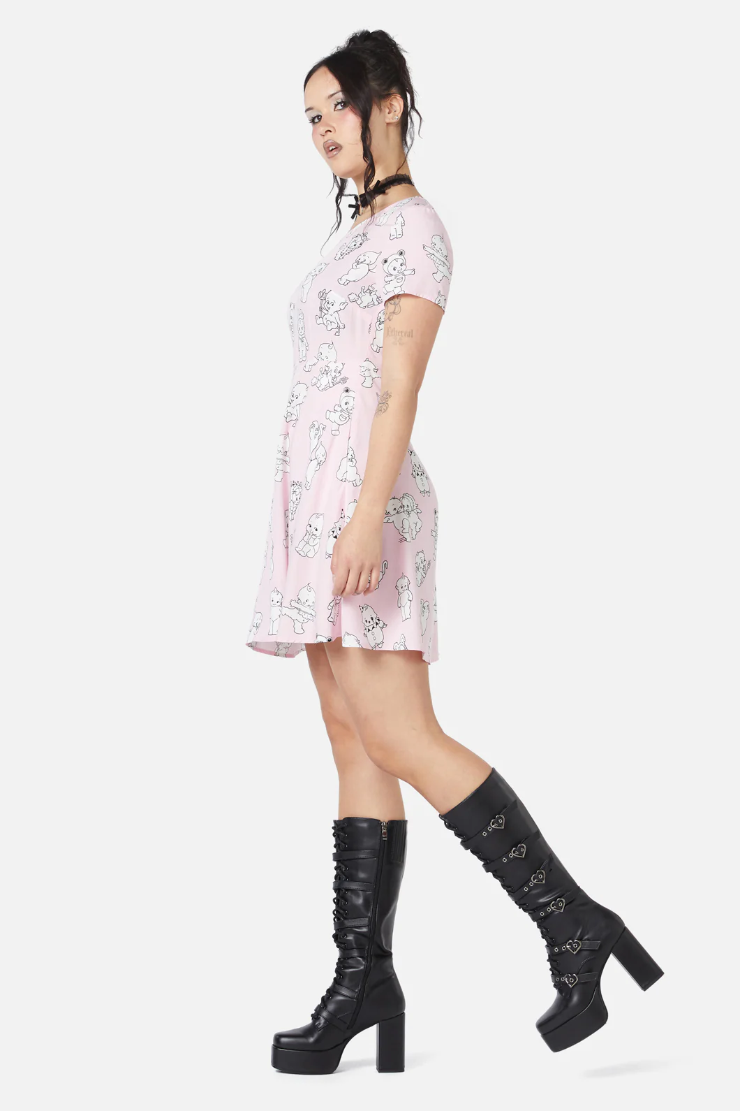 Cherub Face Printed Dress - Image 3
