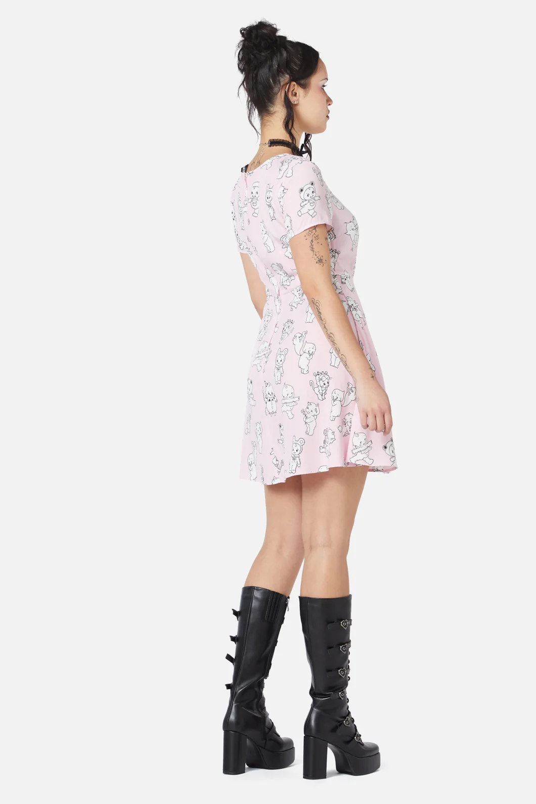 Cherub Face Printed Dress - Image 4