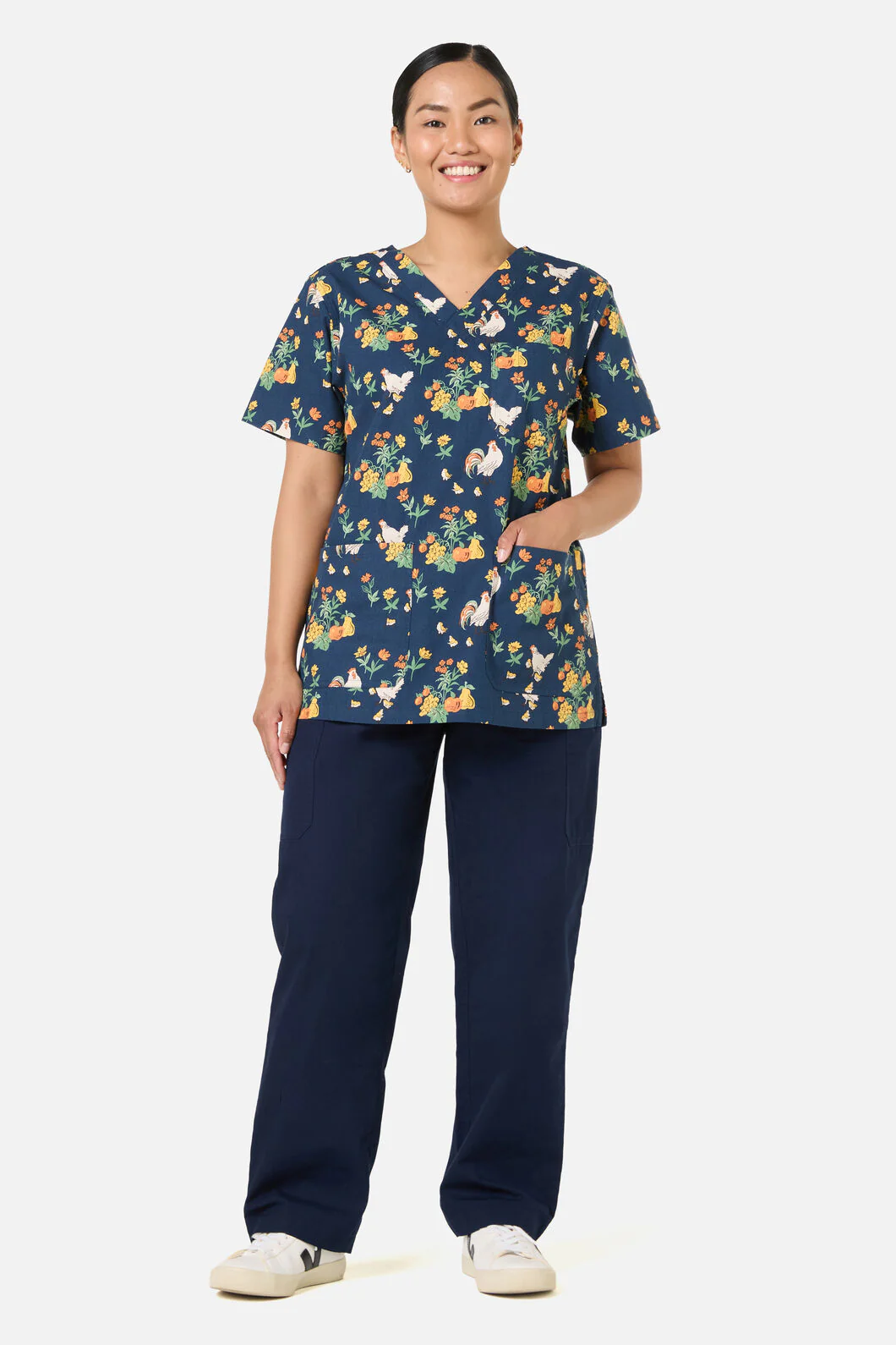 Chickens Scrub Top &Bottom Set