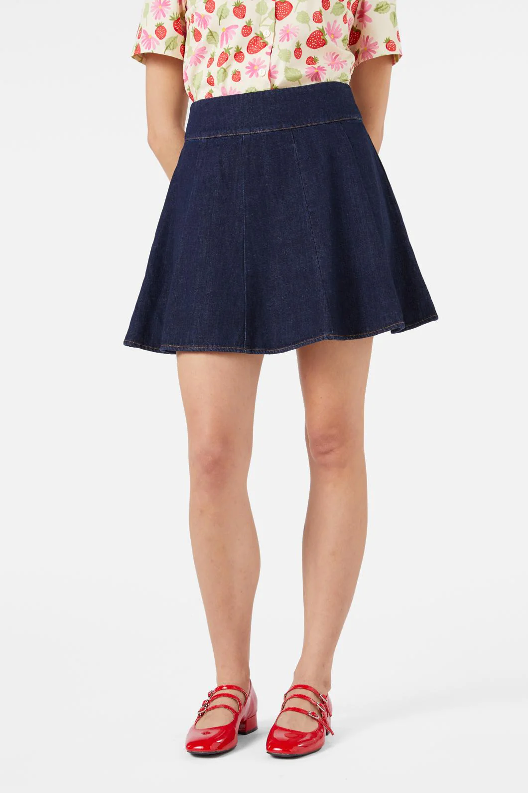 Clara Denim Mini Skirt - Image 17