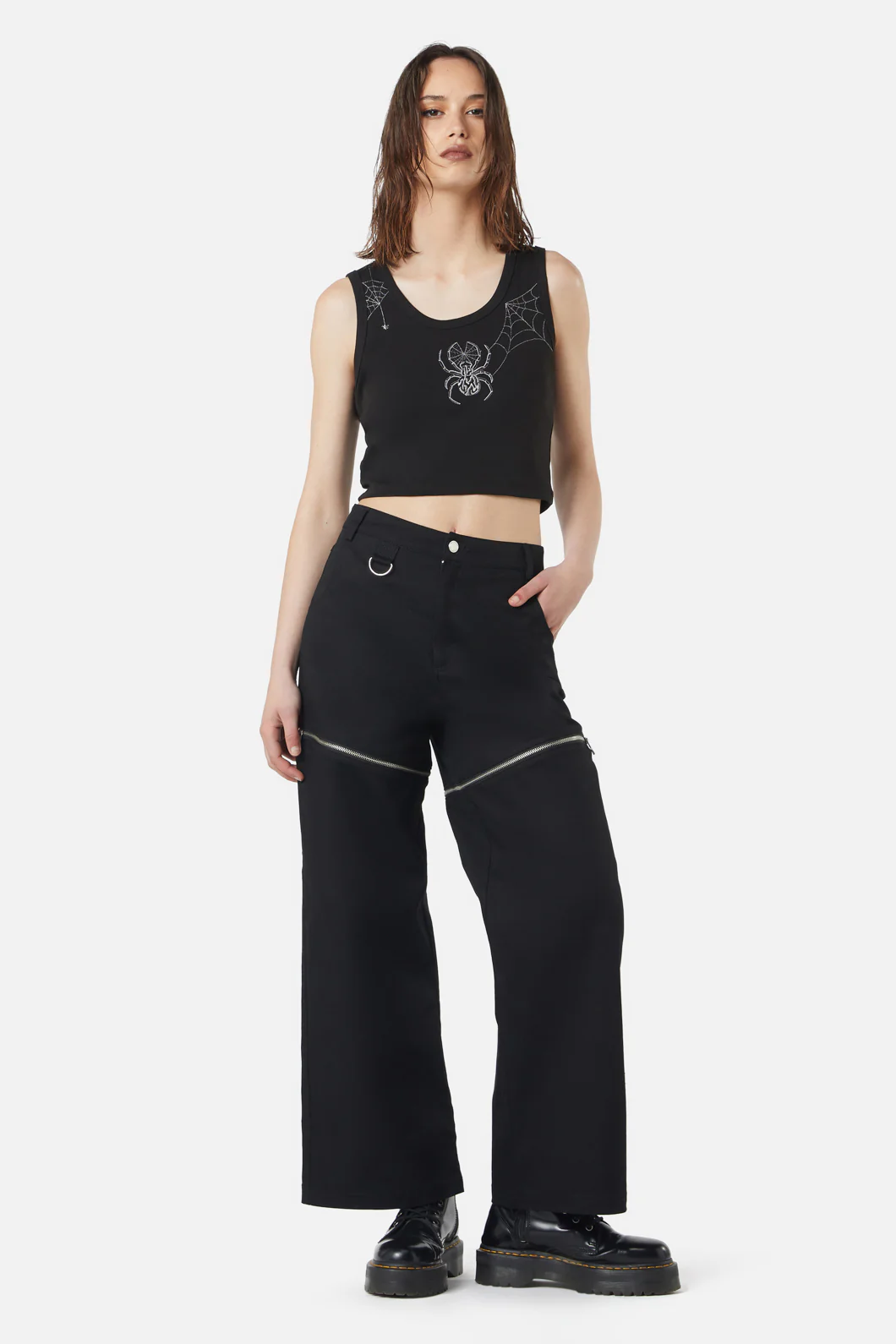 Cobweb Embroidered Tank - Image 2