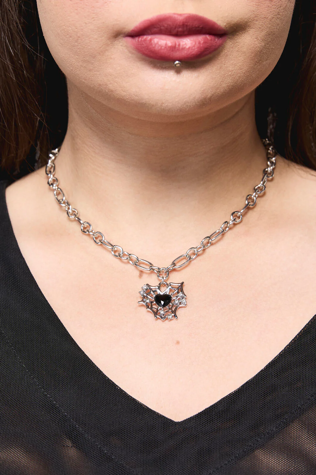Cobweb Heart Necklace - Image 2