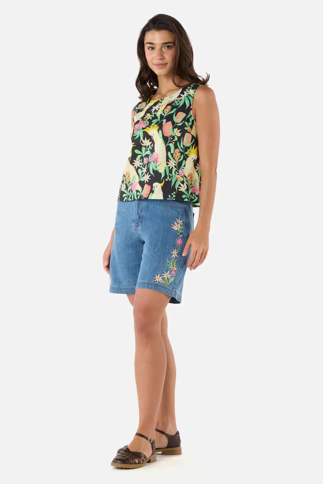 Cockatoo & Flora Shell Top - Image 3