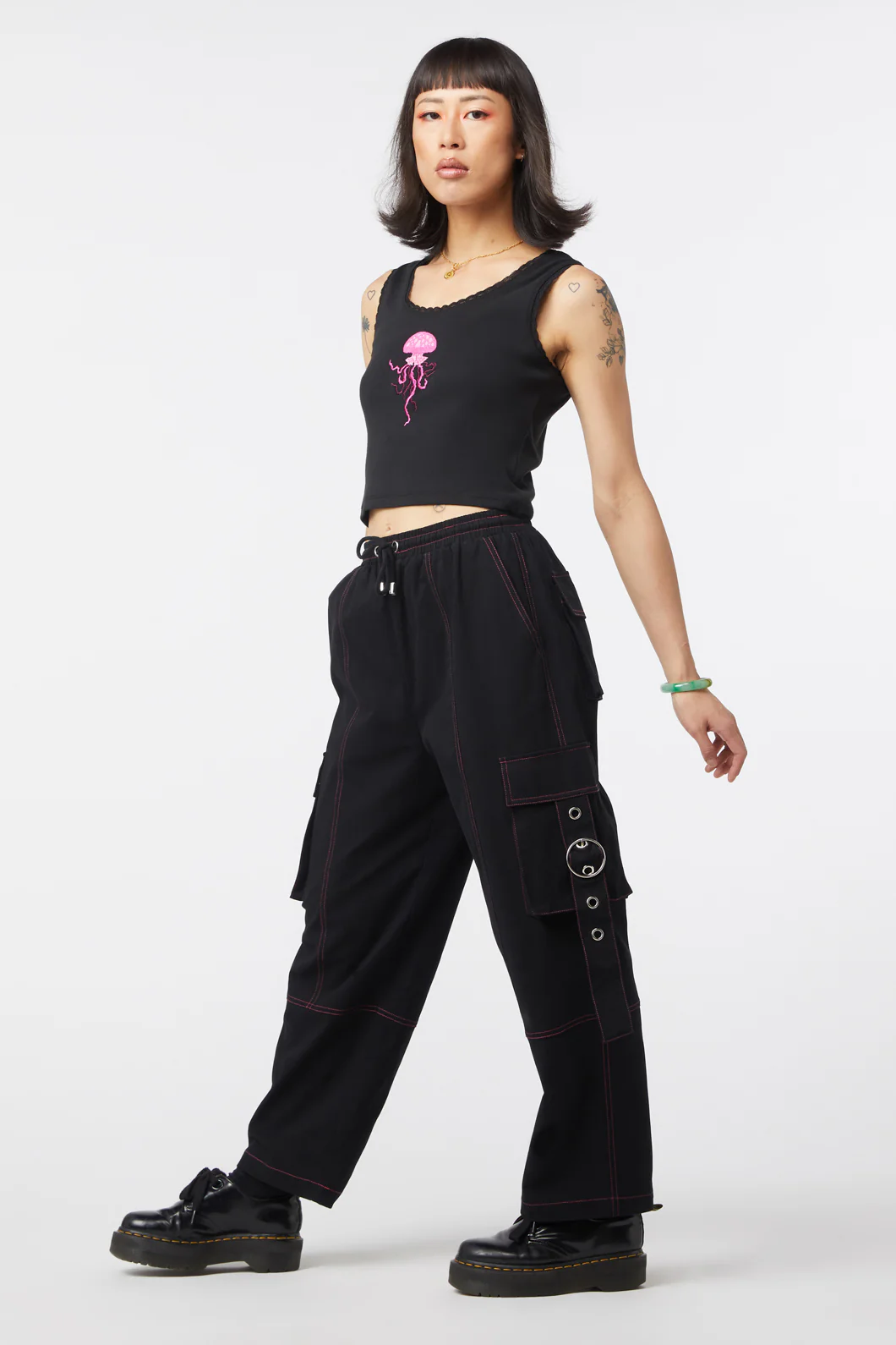 Contrast Stitch School Cargo - Image 3