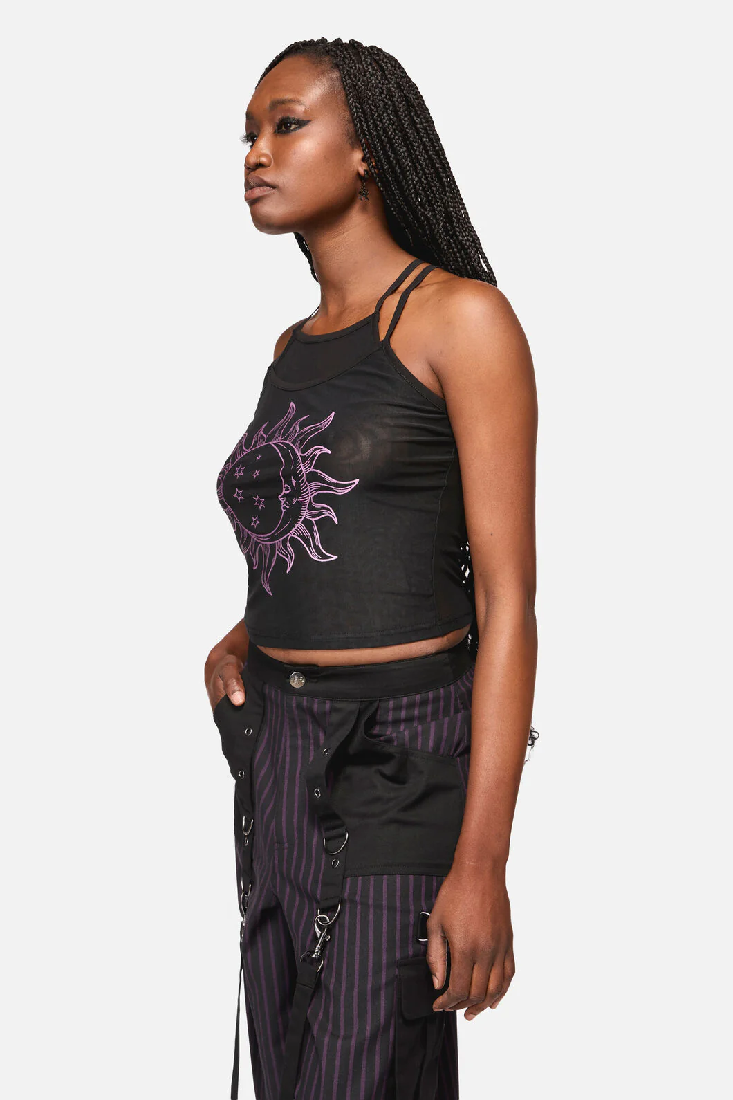 Cosmic Goth Mesh Tank Top - Image 3