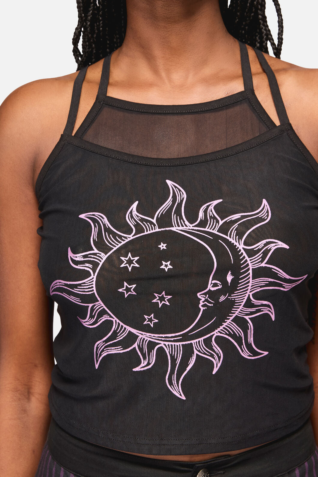 Cosmic Goth Mesh Tank Top - Image 6