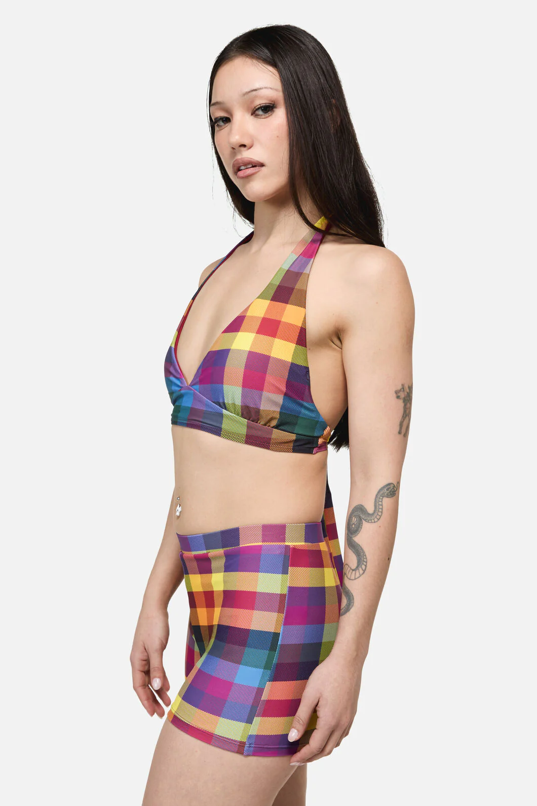 Cosy Check Bikini Top - Image 4