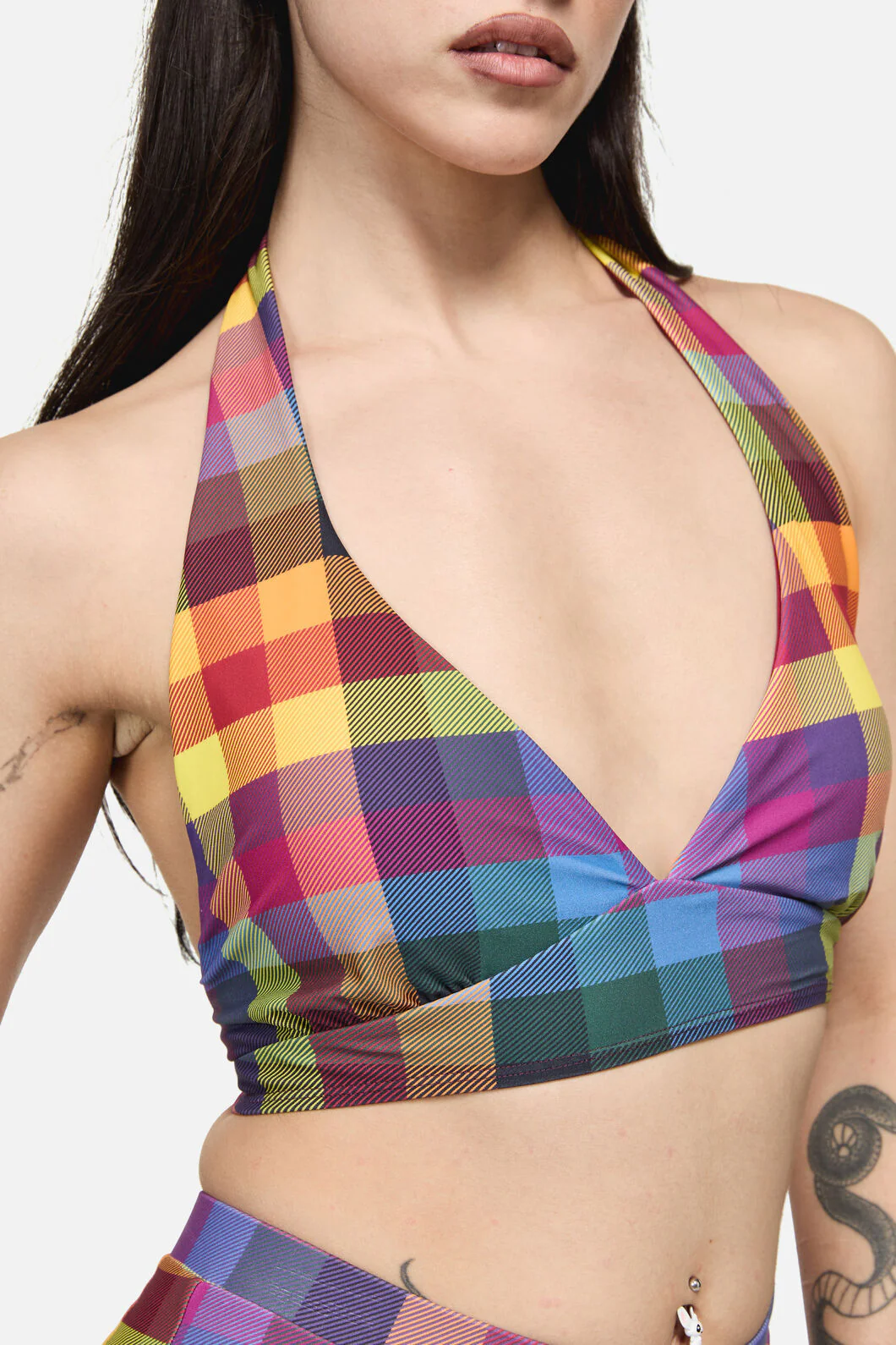 Cosy Check Bikini Top - Image 6