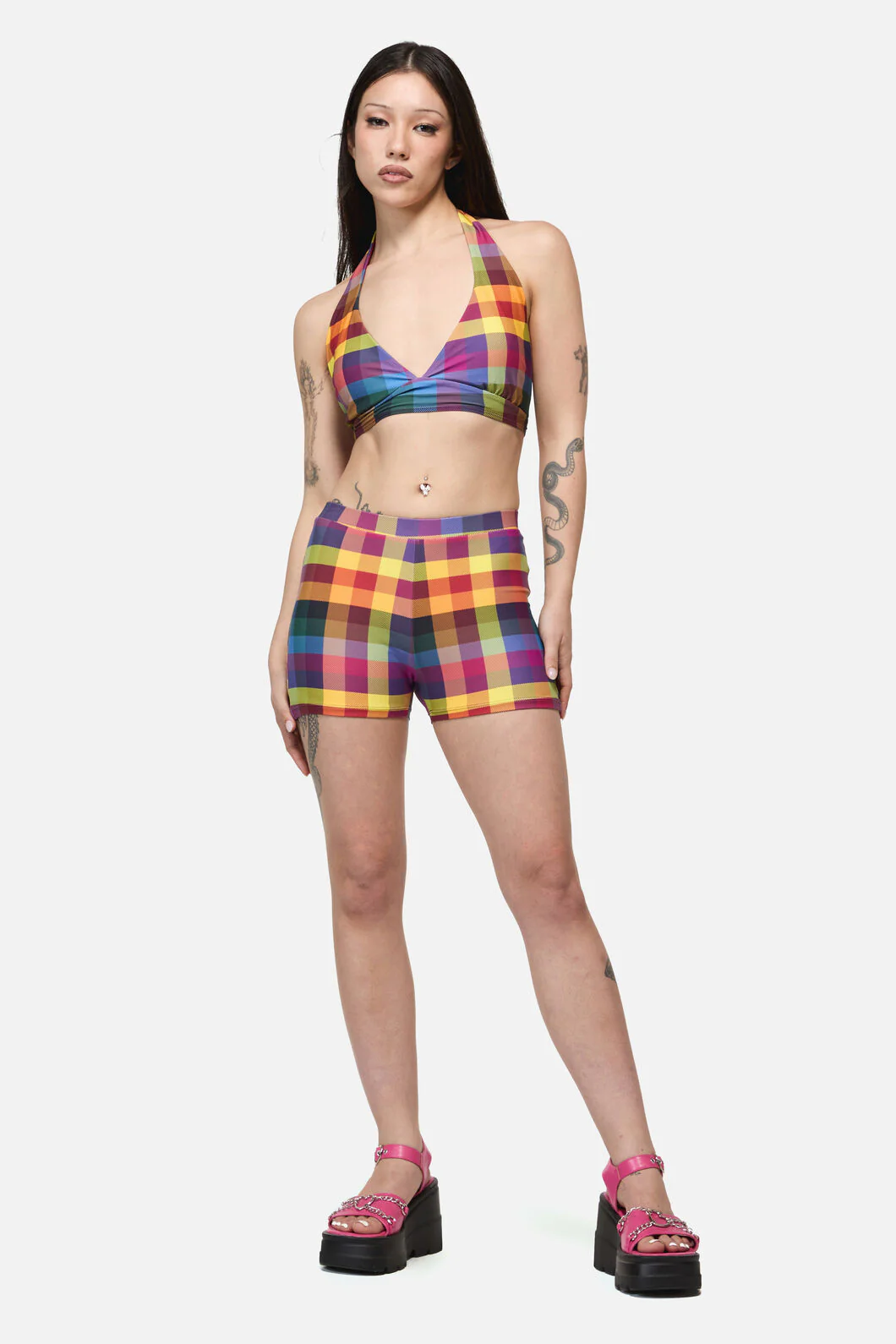 Cosy Check Bikini Top - Image 7