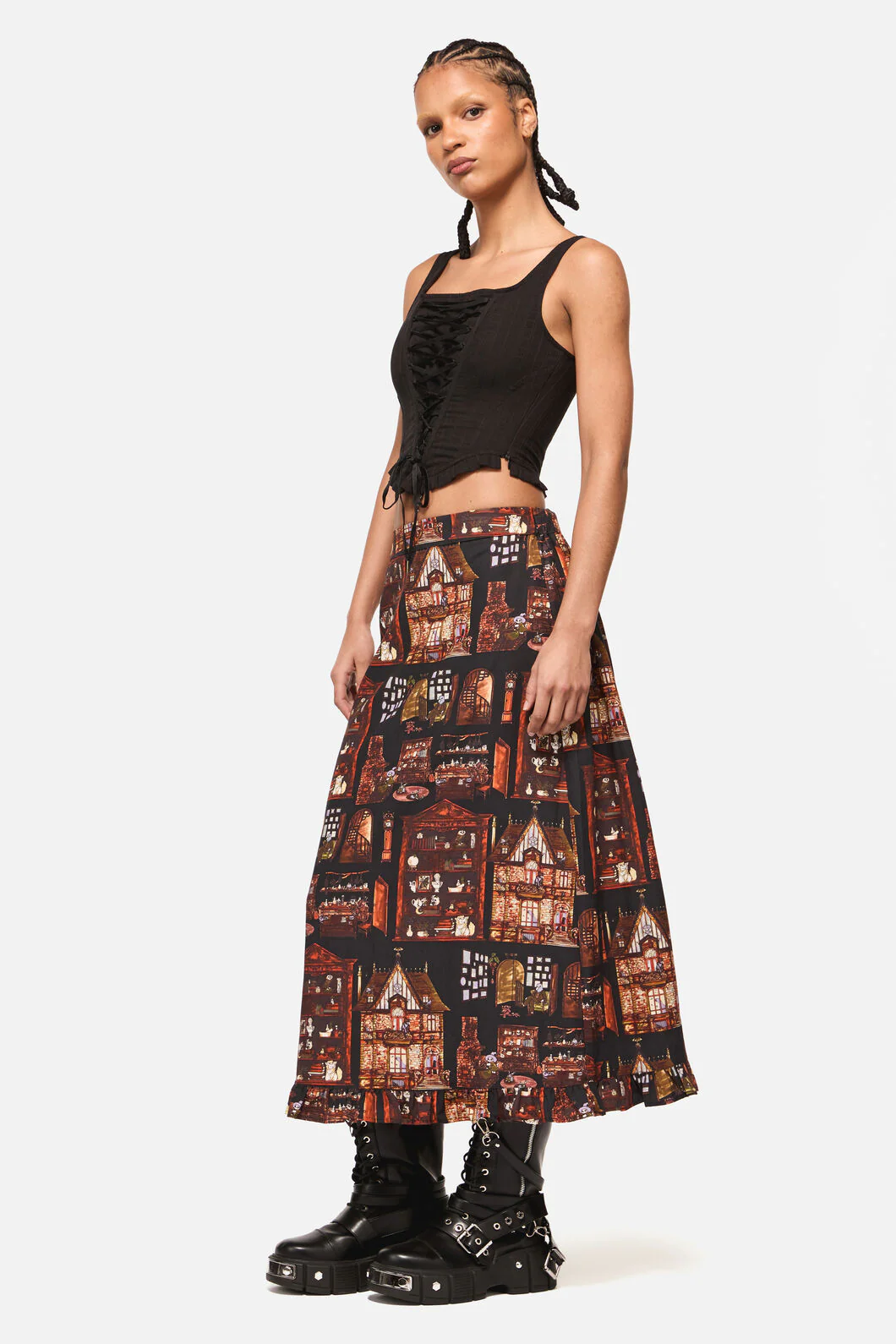 Covenstead Goth Midi Skirt - Image 3