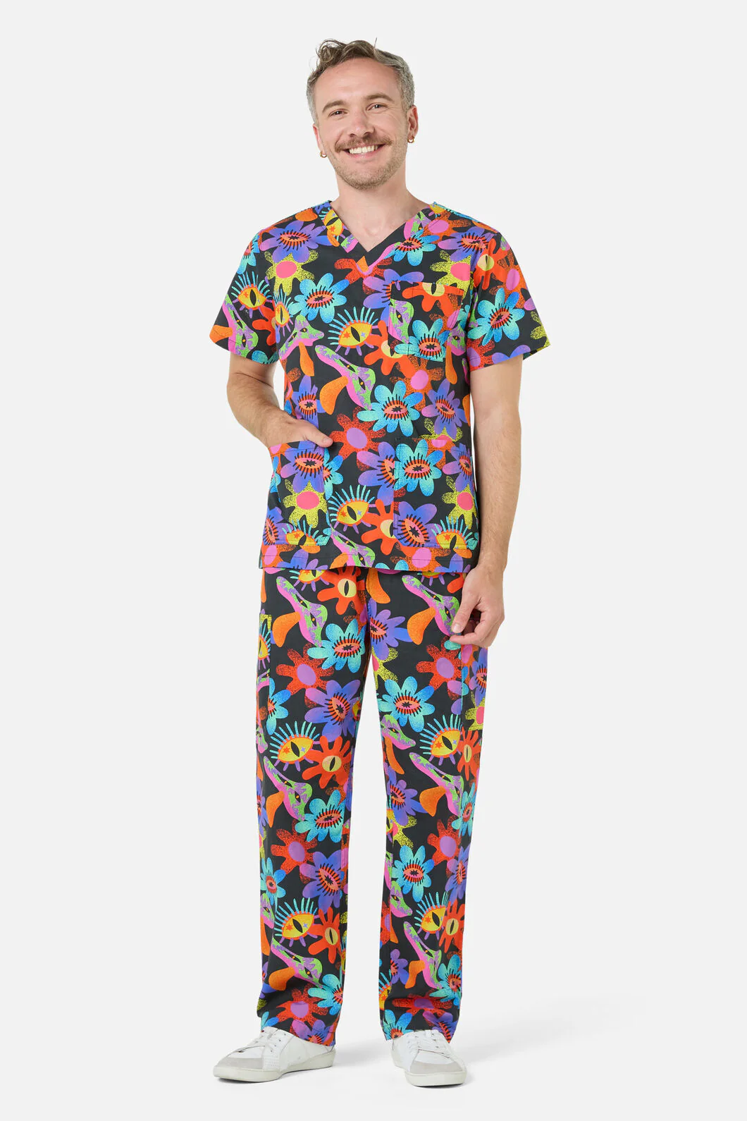 Crazy Flower Scrub Set - Image 2