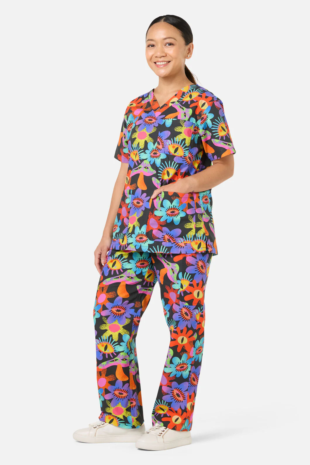 Crazy Flower Scrub Set - Image 3