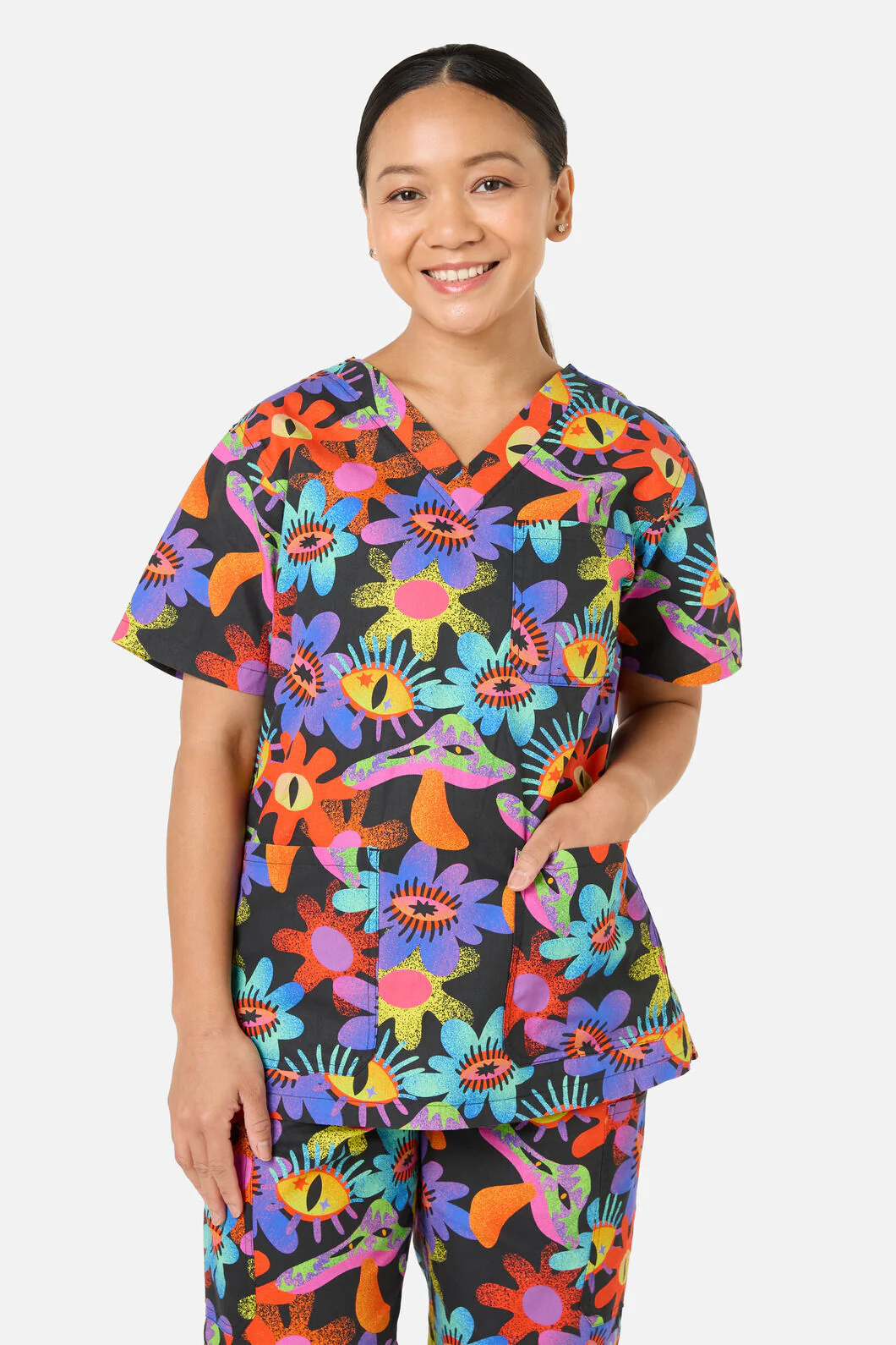 Crazy Flower Scrub Set - Image 5