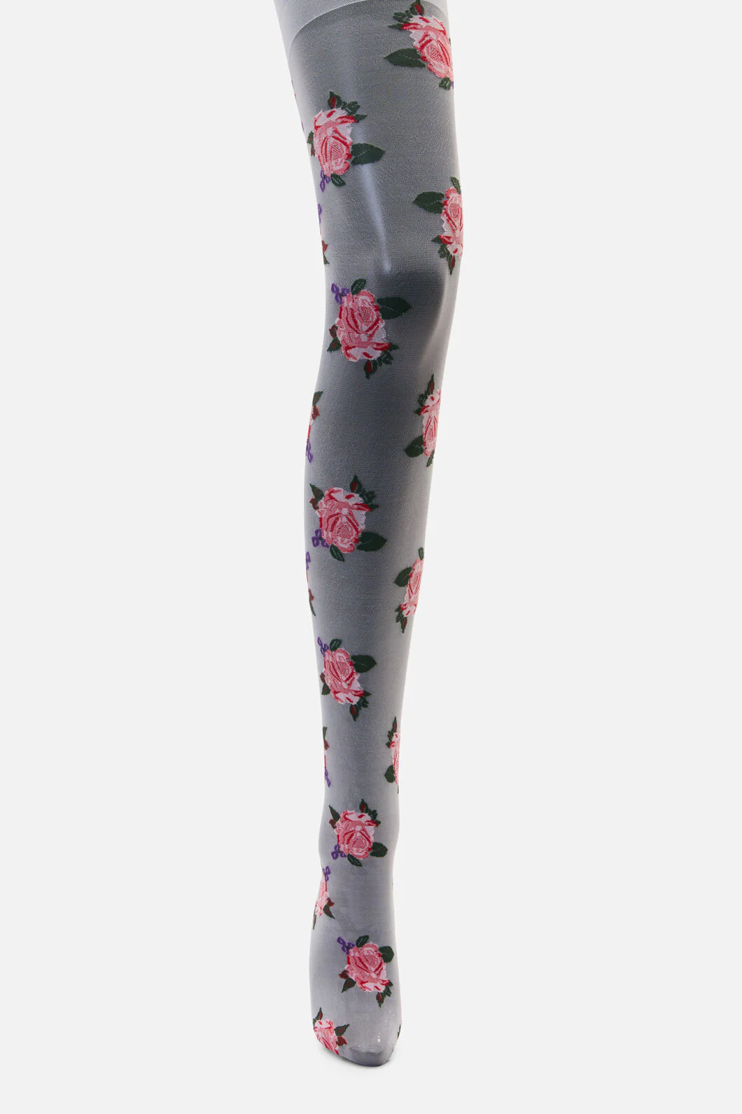 Cream Sheer Roses Tights - Image 3
