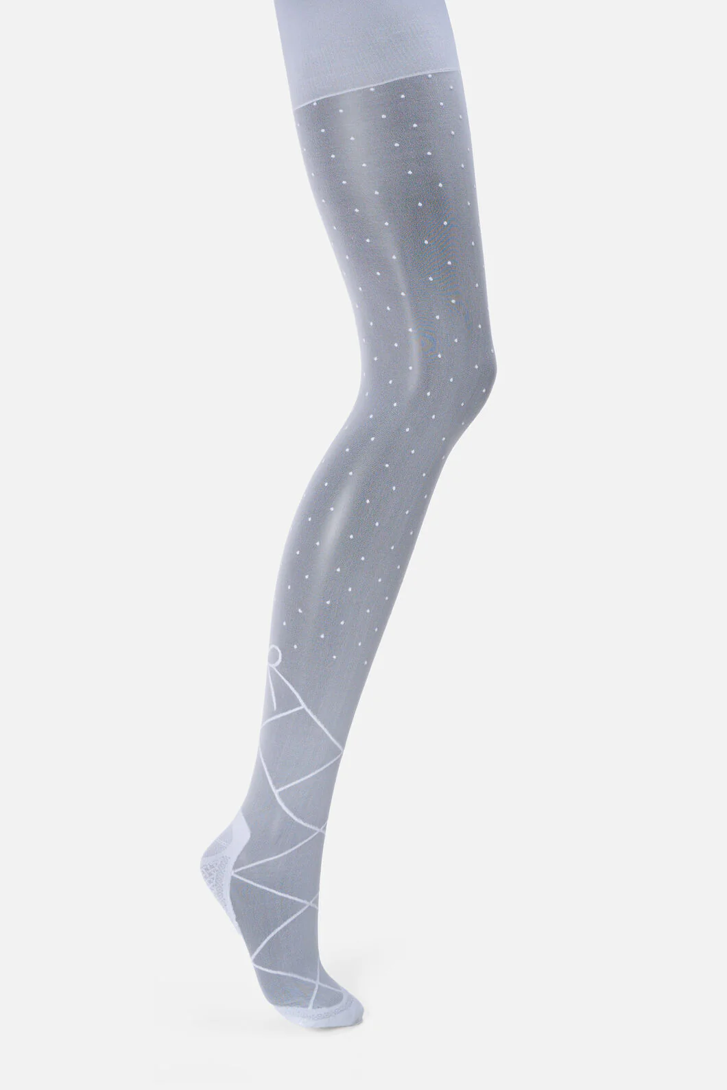 Cream Spot & Bow Tights - Image 2