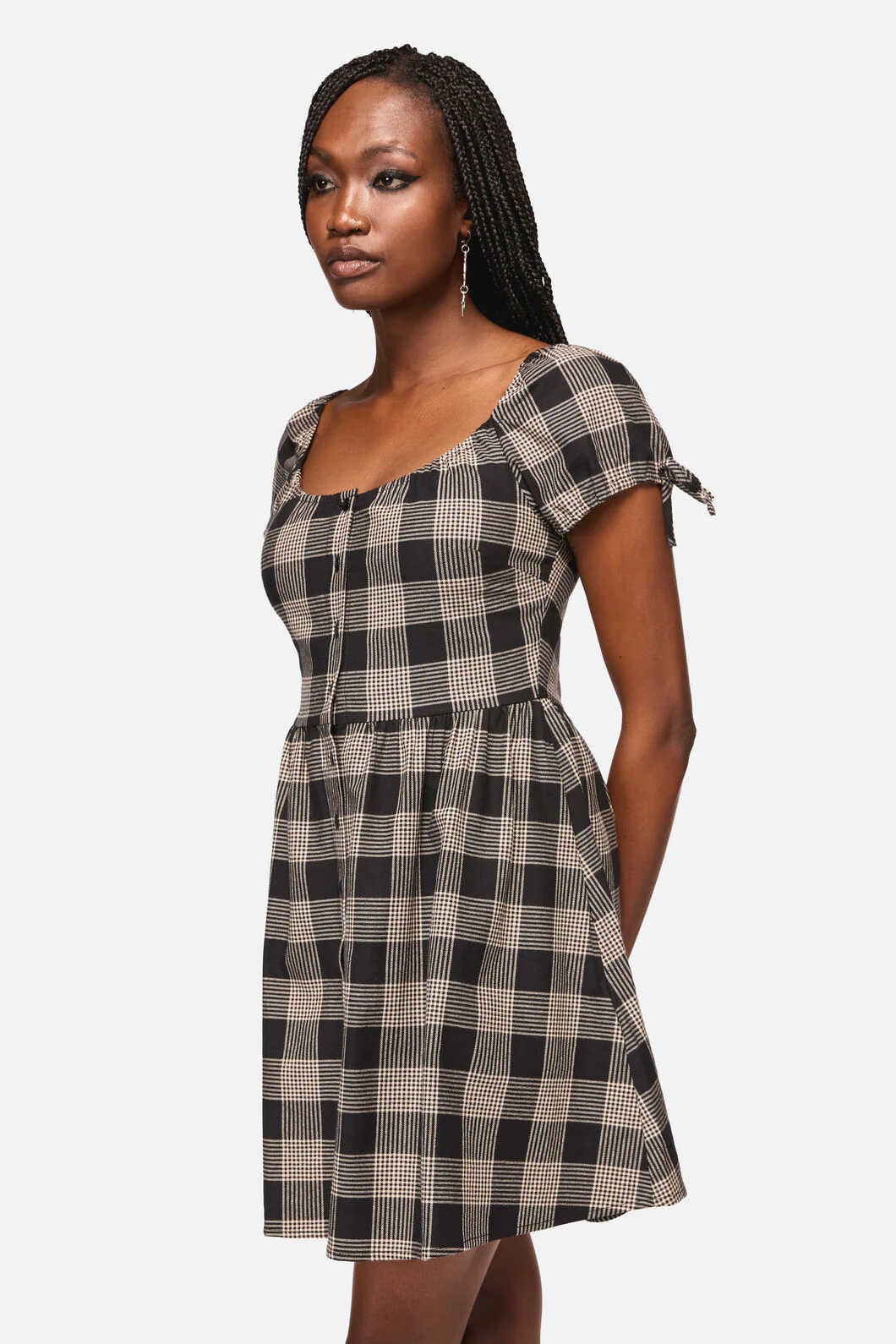 Crypt Check Babydoll Dress - Image 2