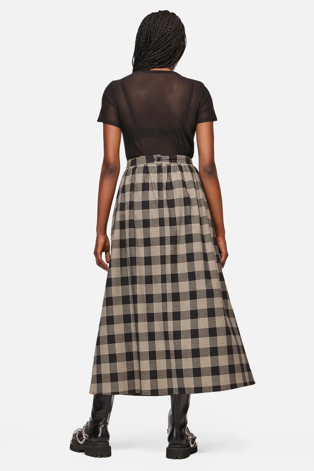 Crypt Check Maxi Skirt - Image 3