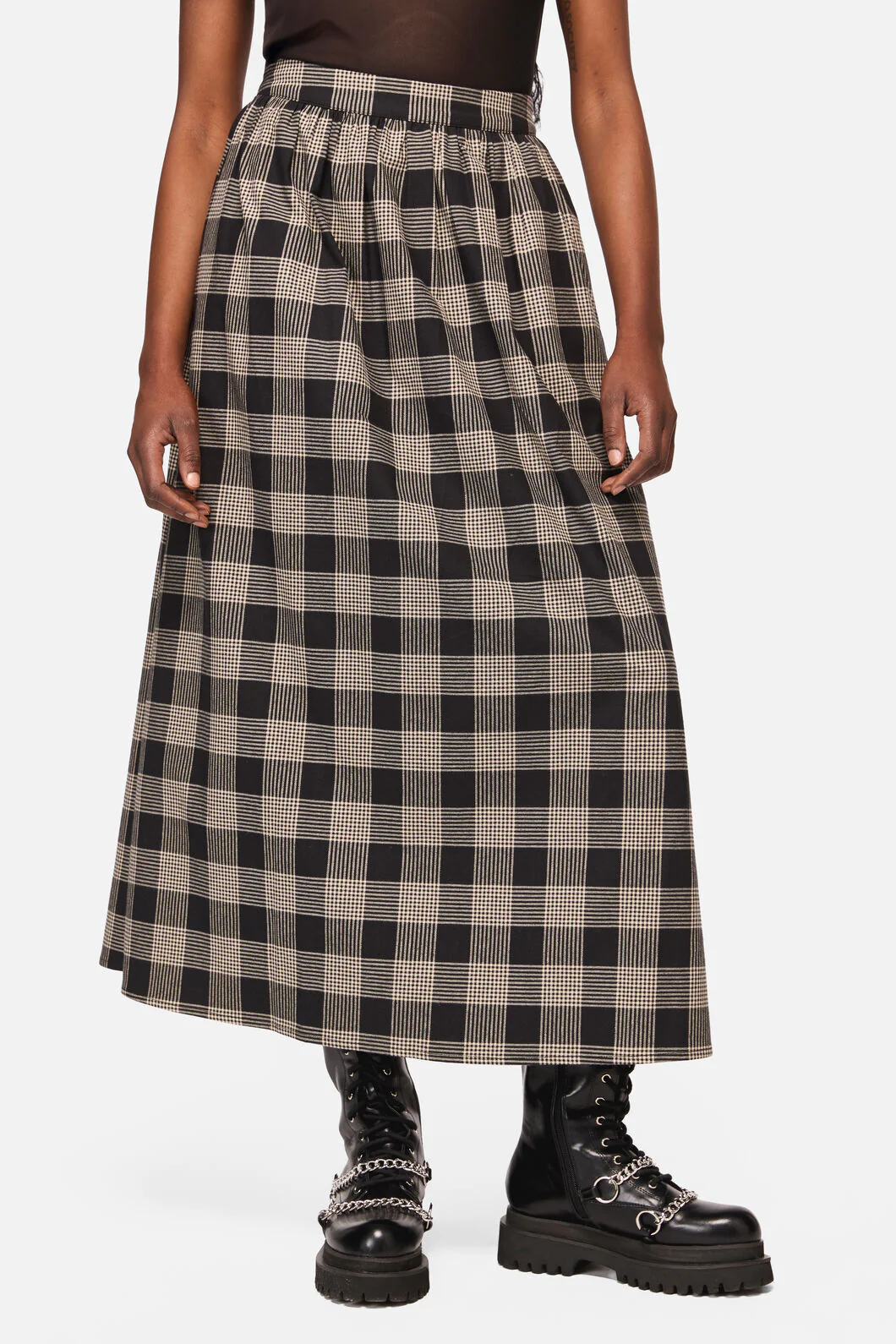 Crypt Check Maxi Skirt - Image 4