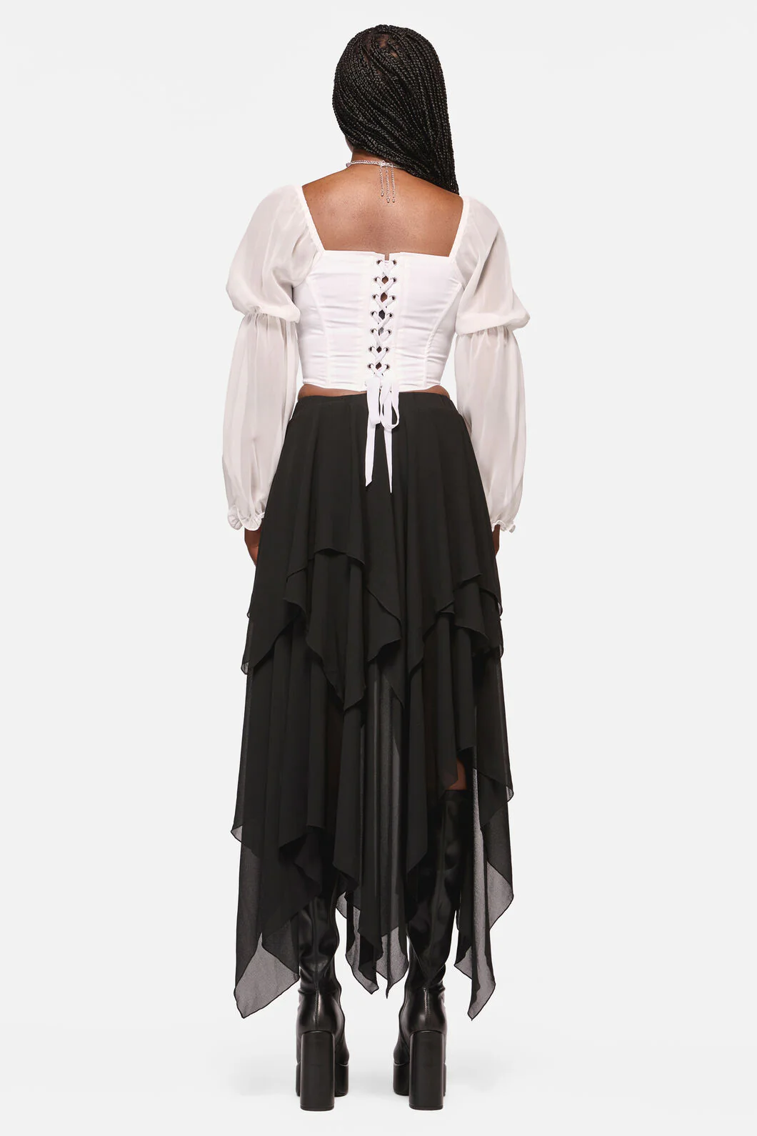 Crypt Layered Hanky Mesh Skirt - Image 7