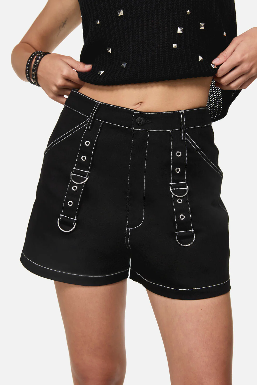Curse D-Ring Goth Short - Image 6