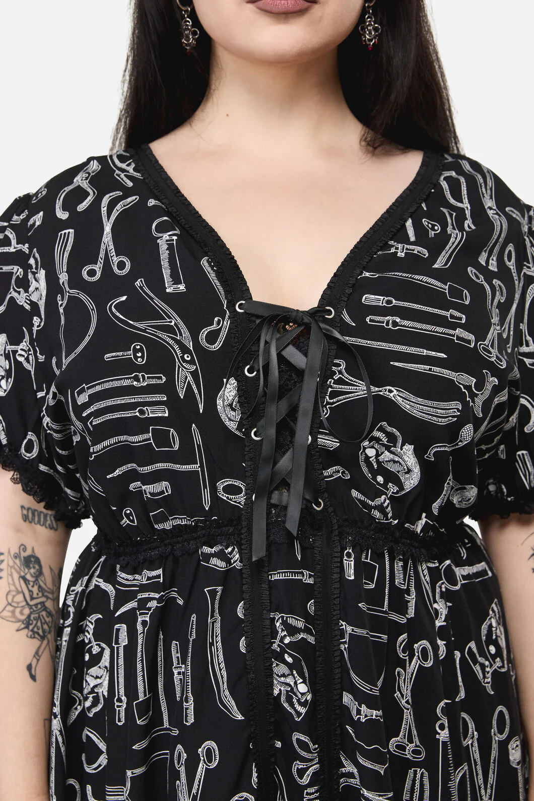 Curve Barbaric Print Goth Dress - Image 5