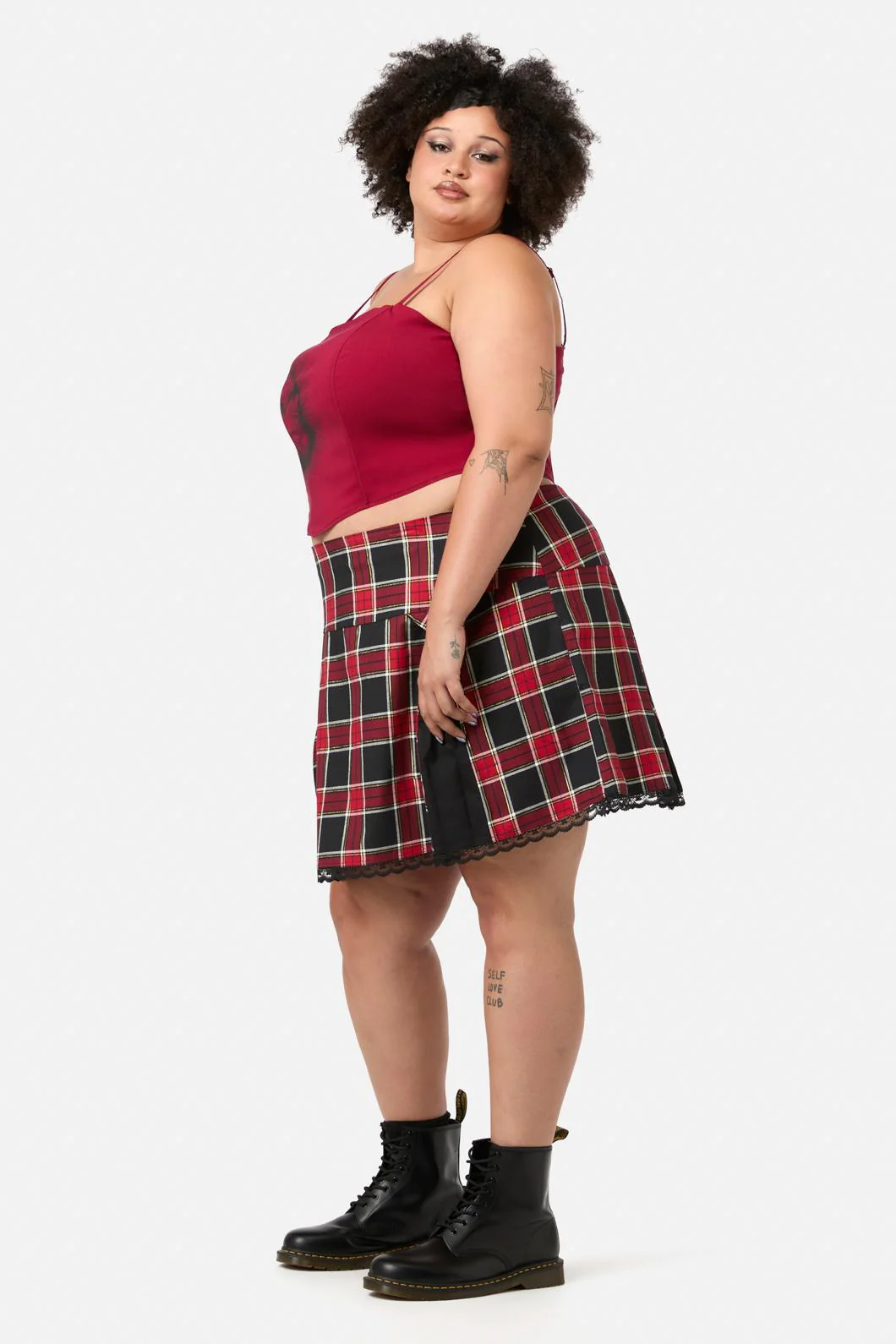 Curve Boundless Tartan Skirt - Image 3