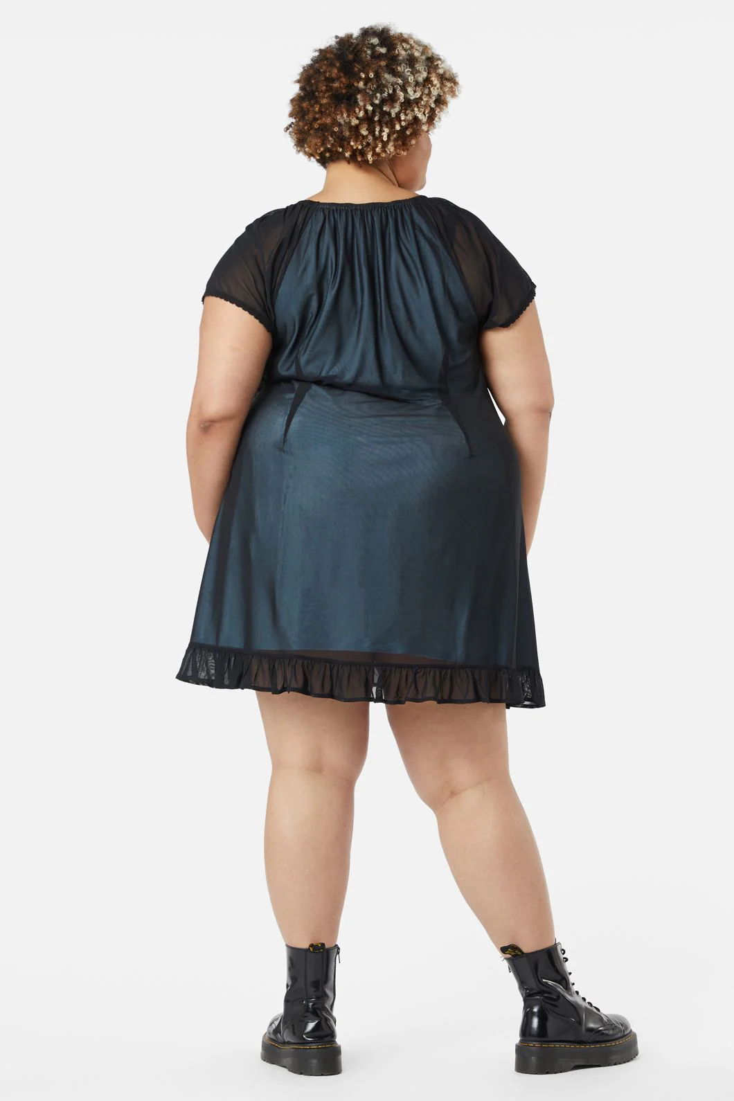 Curve Confess Mesh Mini Dress - Image 4