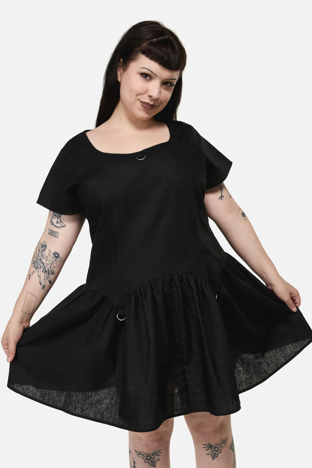 Curve Goodie Goth D-Ring Dress