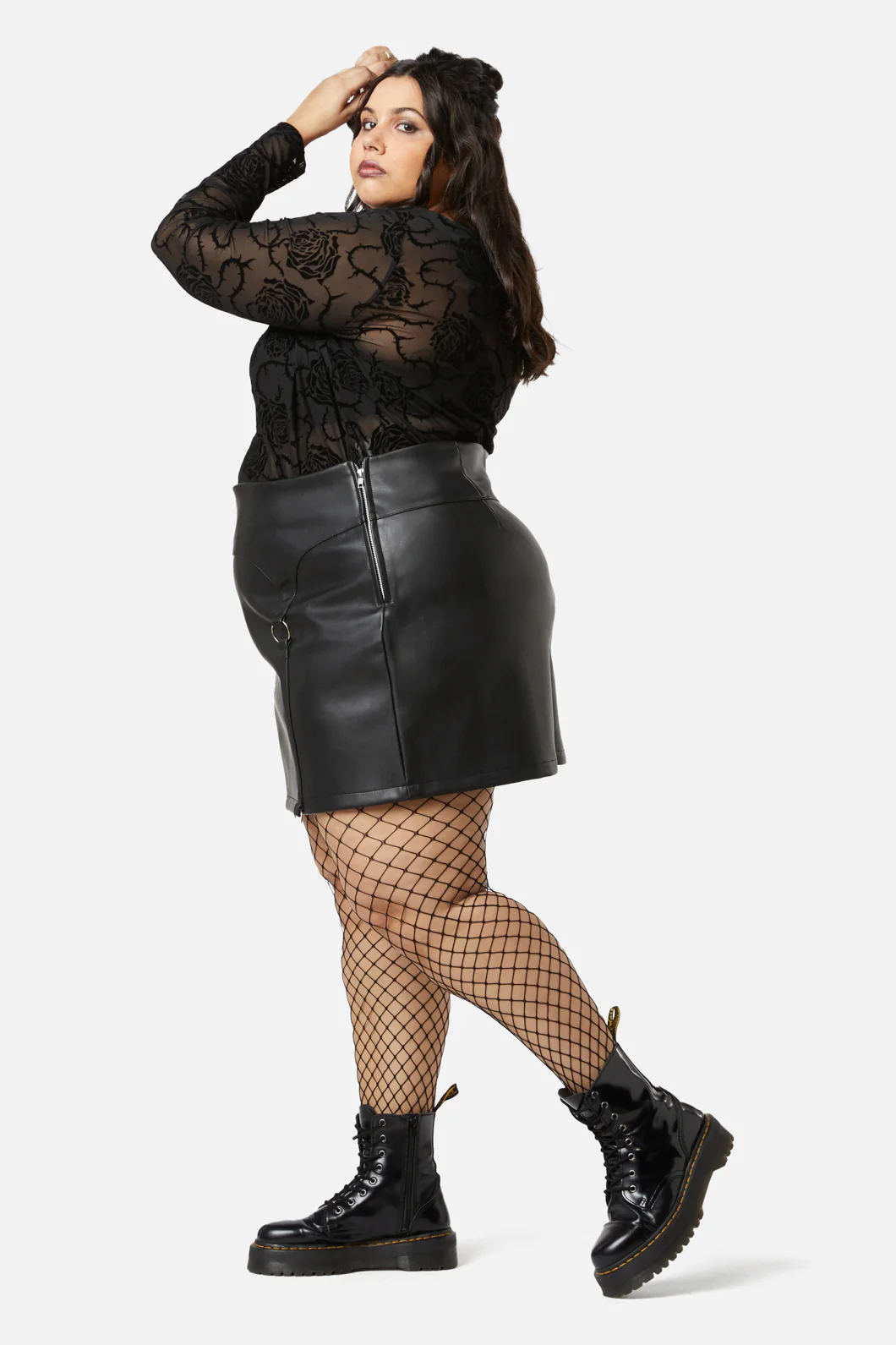 Curve Guarded Pu Skirt - Image 3