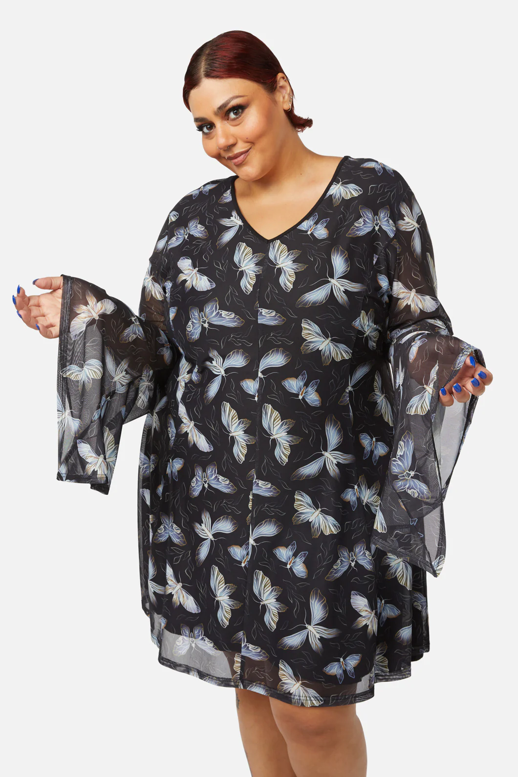 Curve Larvae Mesh Dress - Image 2