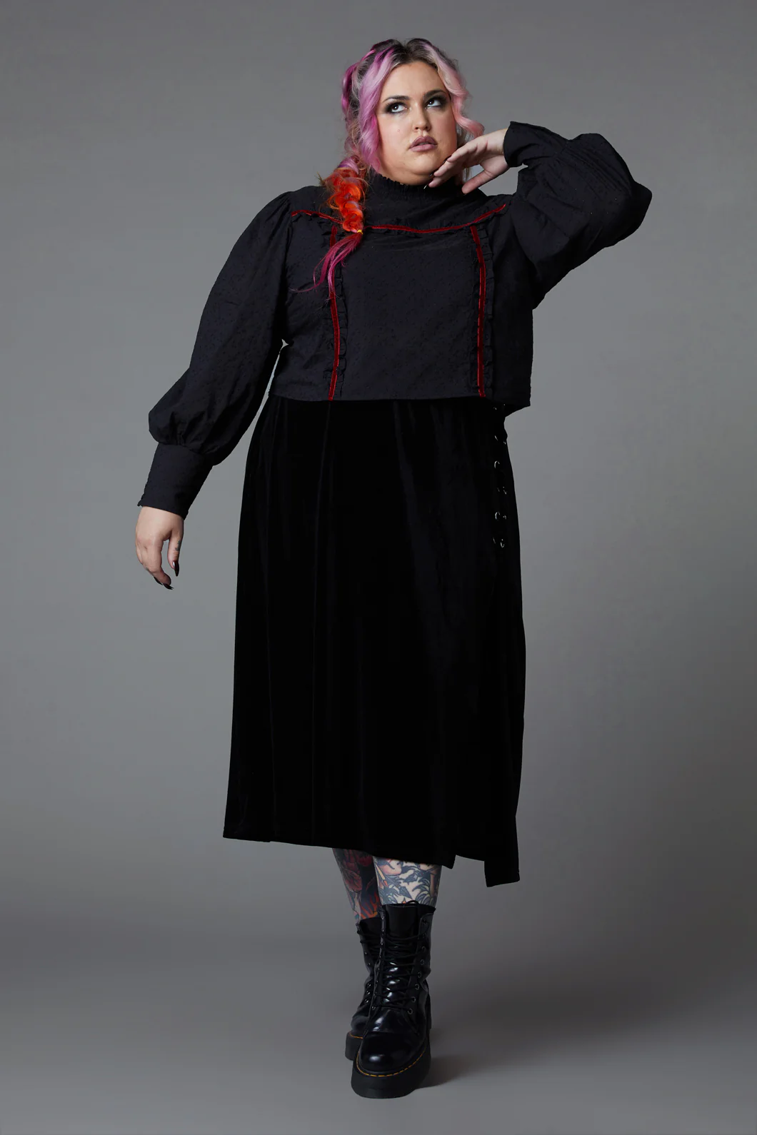 Curve Nadja Gothic Blouse - Image 2