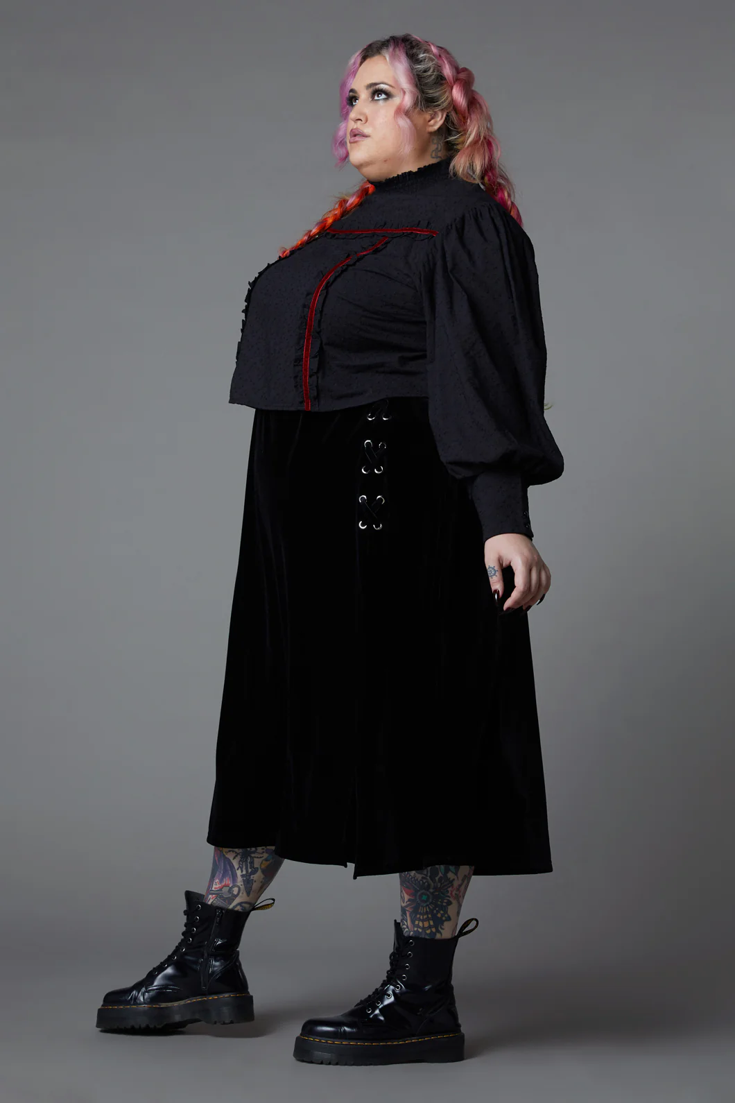 Curve Nadja Gothic Blouse - Image 3
