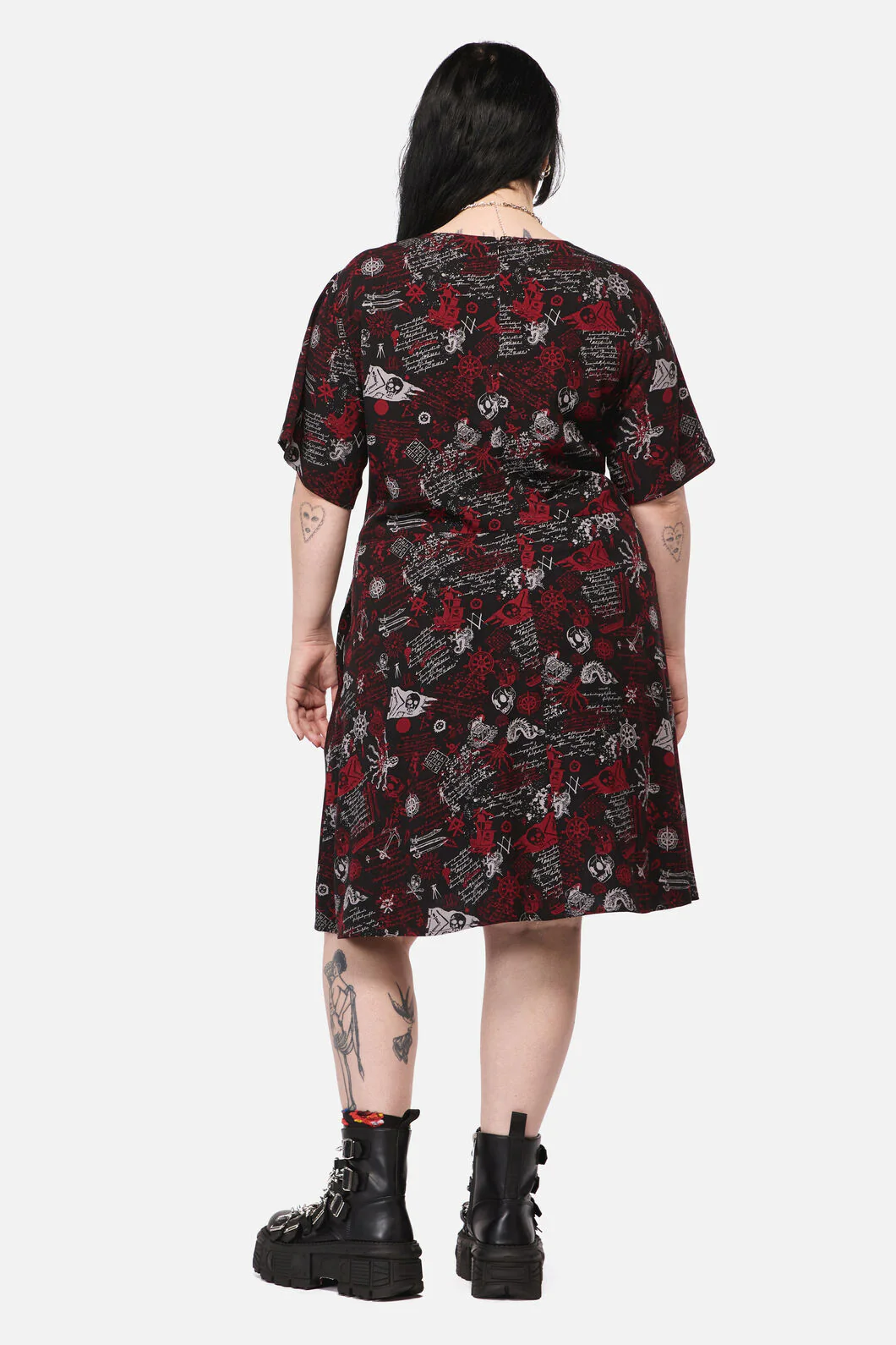 Curve Pirate Punk Print Dress - Image 2