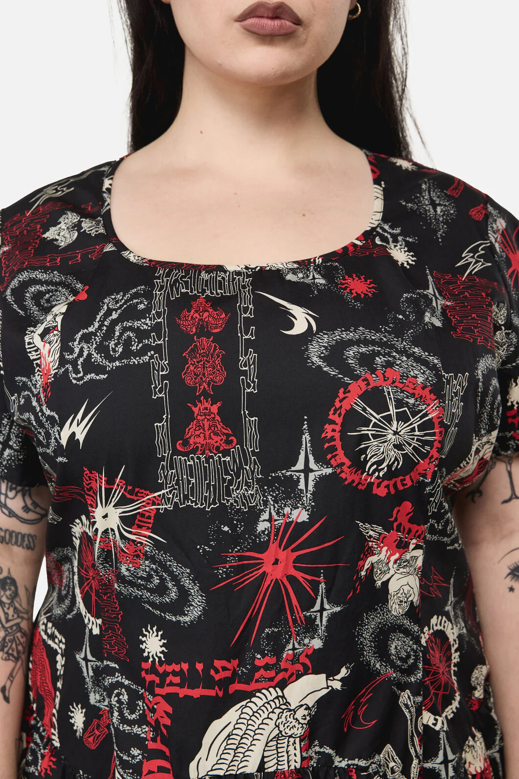 Curve Purgatory Goth Midi Dress - Image 5