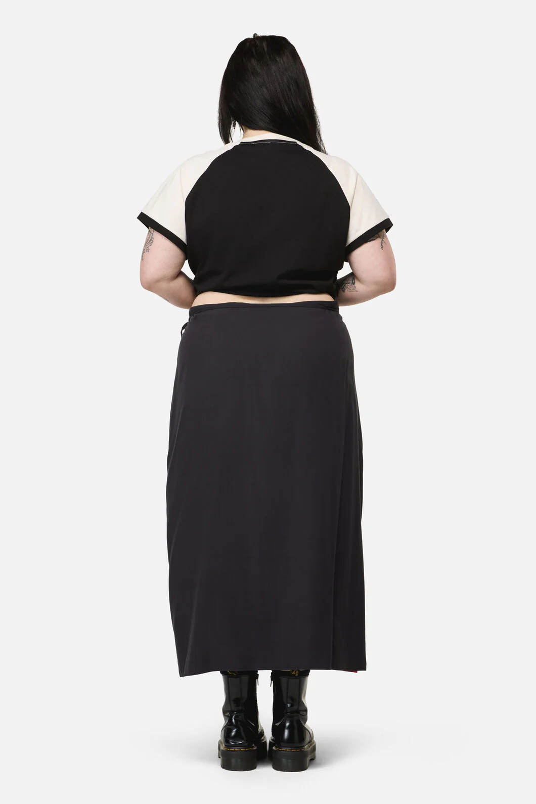 Curve Reaper Goth Midi Wrap Skirt - Image 5
