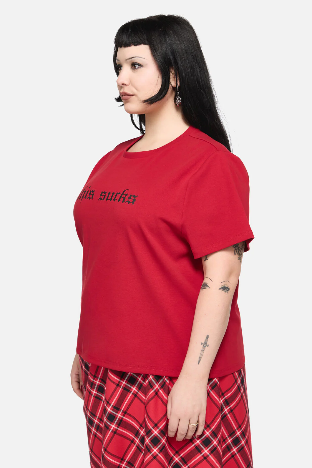 Curve This Sucks Goth Tee - Image 2